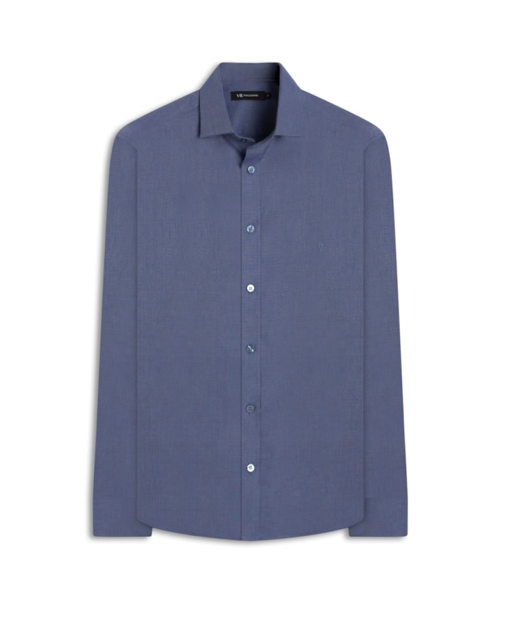 Camisa Fil a Fil Garda Classic Marinho