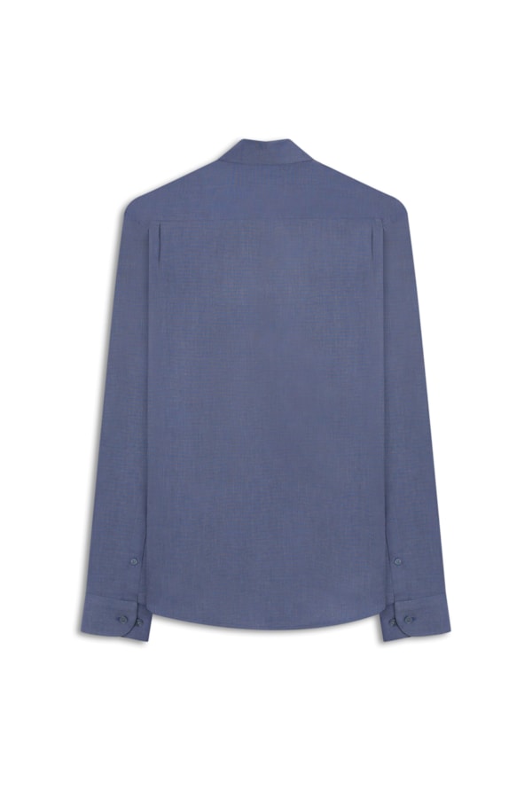 Camisa Fil a Fil Garda Classic Marinho