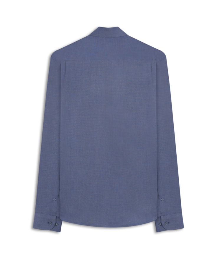 Camisa Fil a Fil Garda Classic Marinho