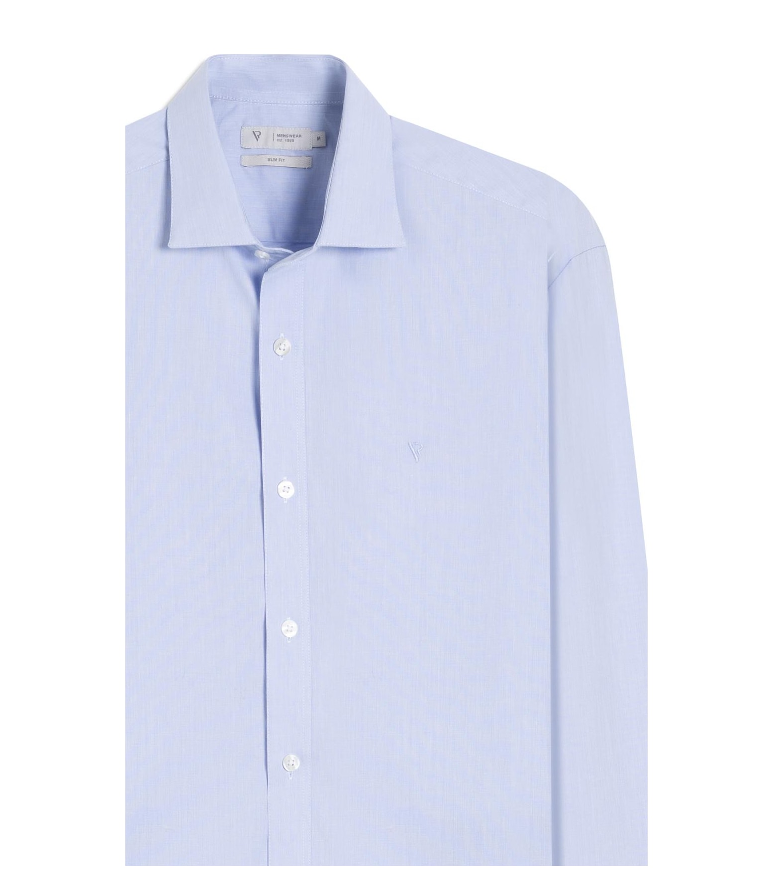 Camisa Fil a Fil Slim New Italian Azul Claro