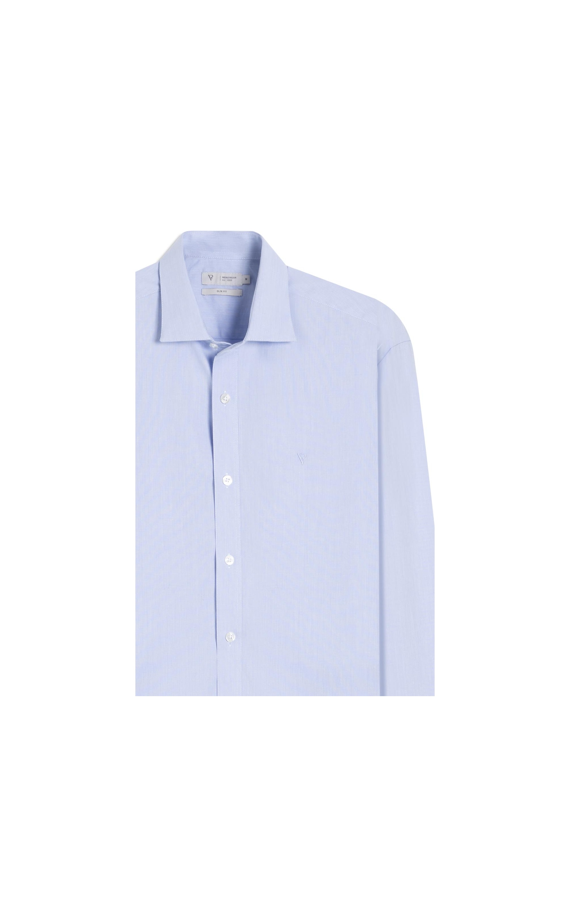 Camisa Fil a Fil Slim New Italian Azul Claro