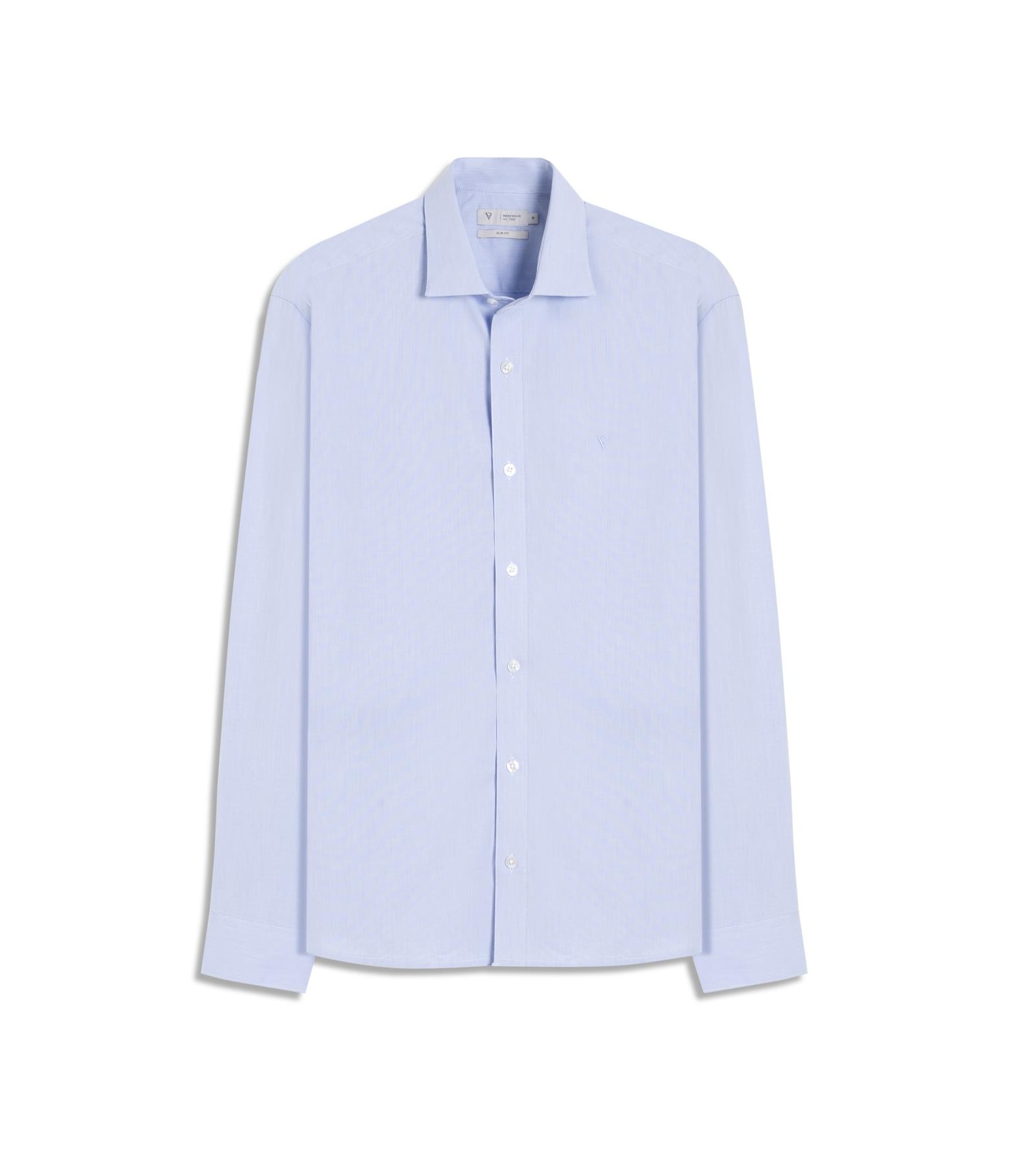 Camisa Fil a Fil Slim New Italian Azul Claro