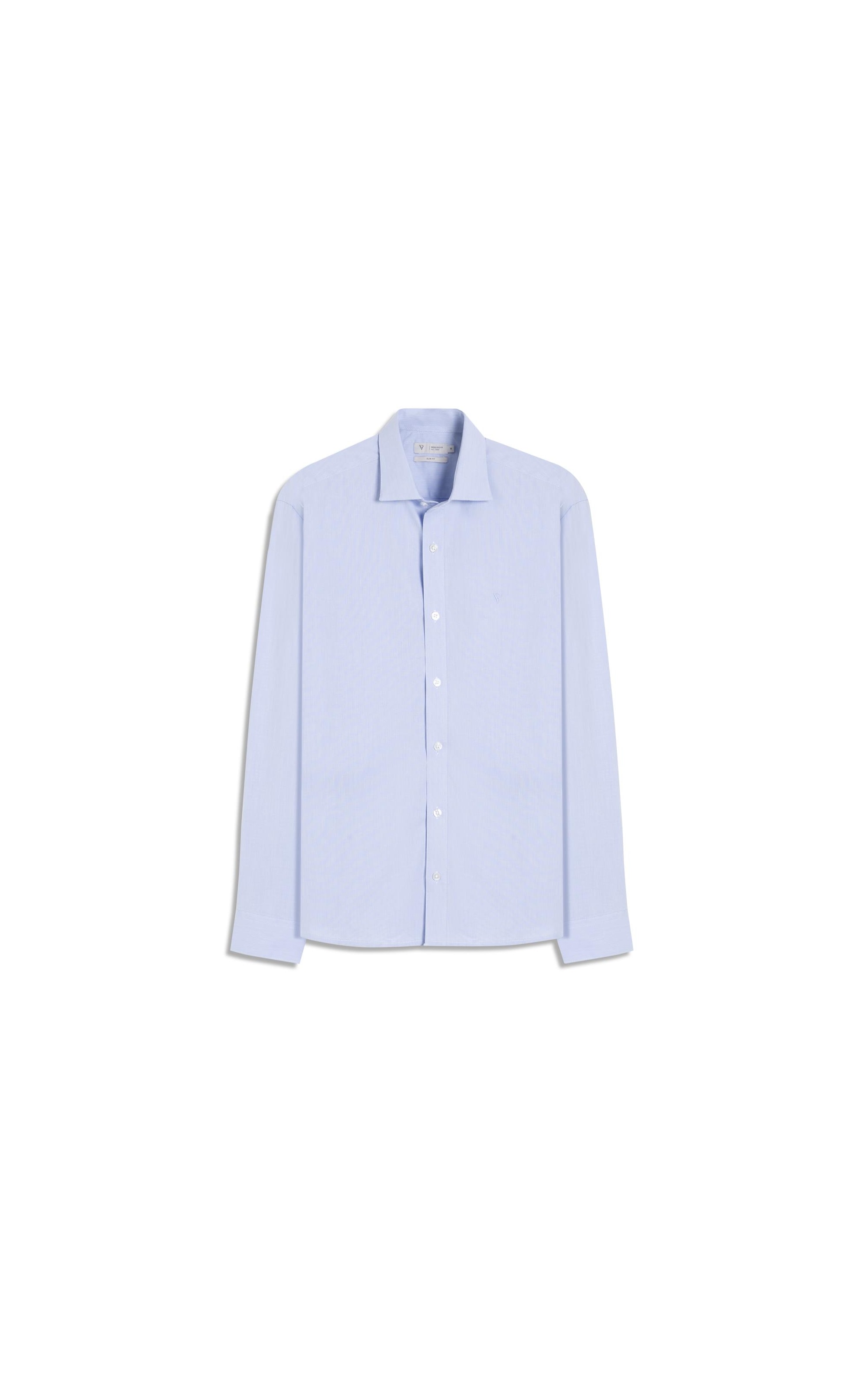 Camisa Fil a Fil Slim New Italian Azul Claro