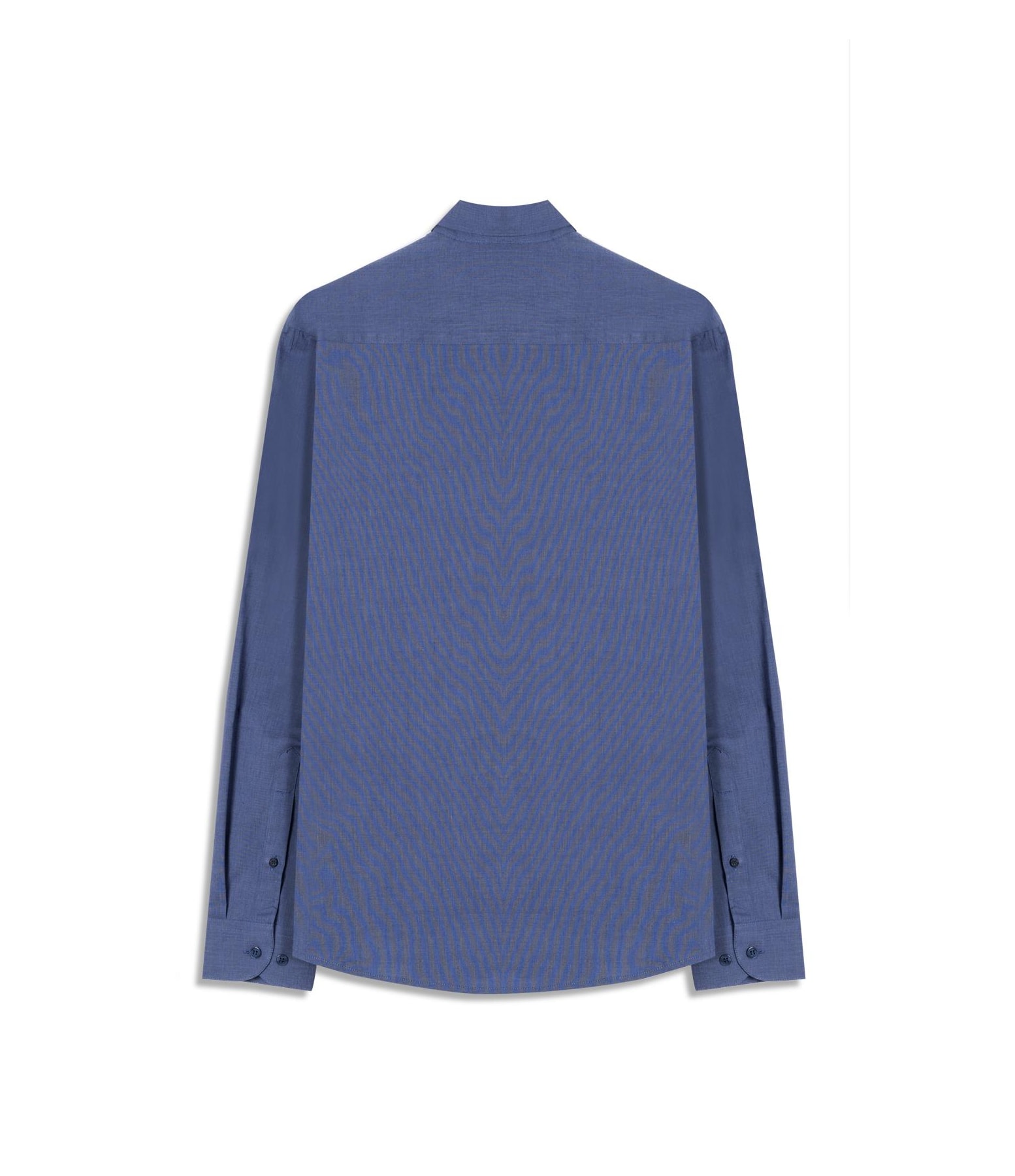 Camisa Fil a Fil Slim Shangai Azul Jeans