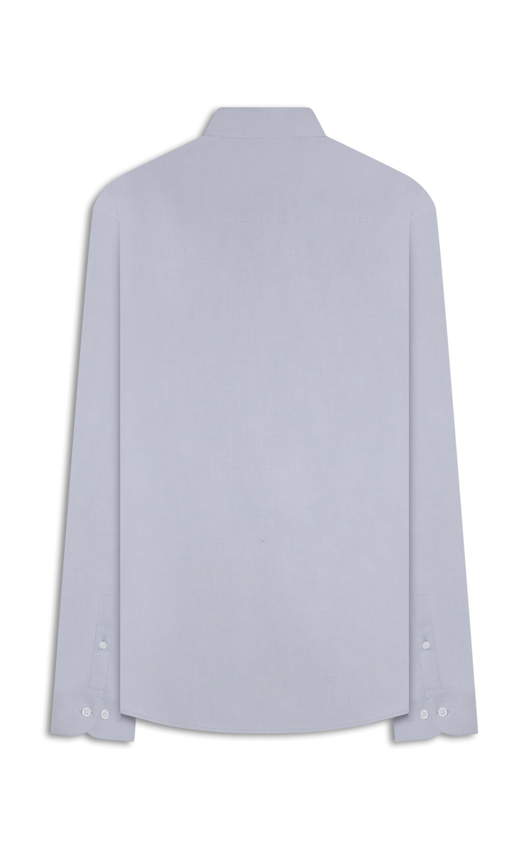 Camisa Fil a Fil Slim Shangai Cinza Claro