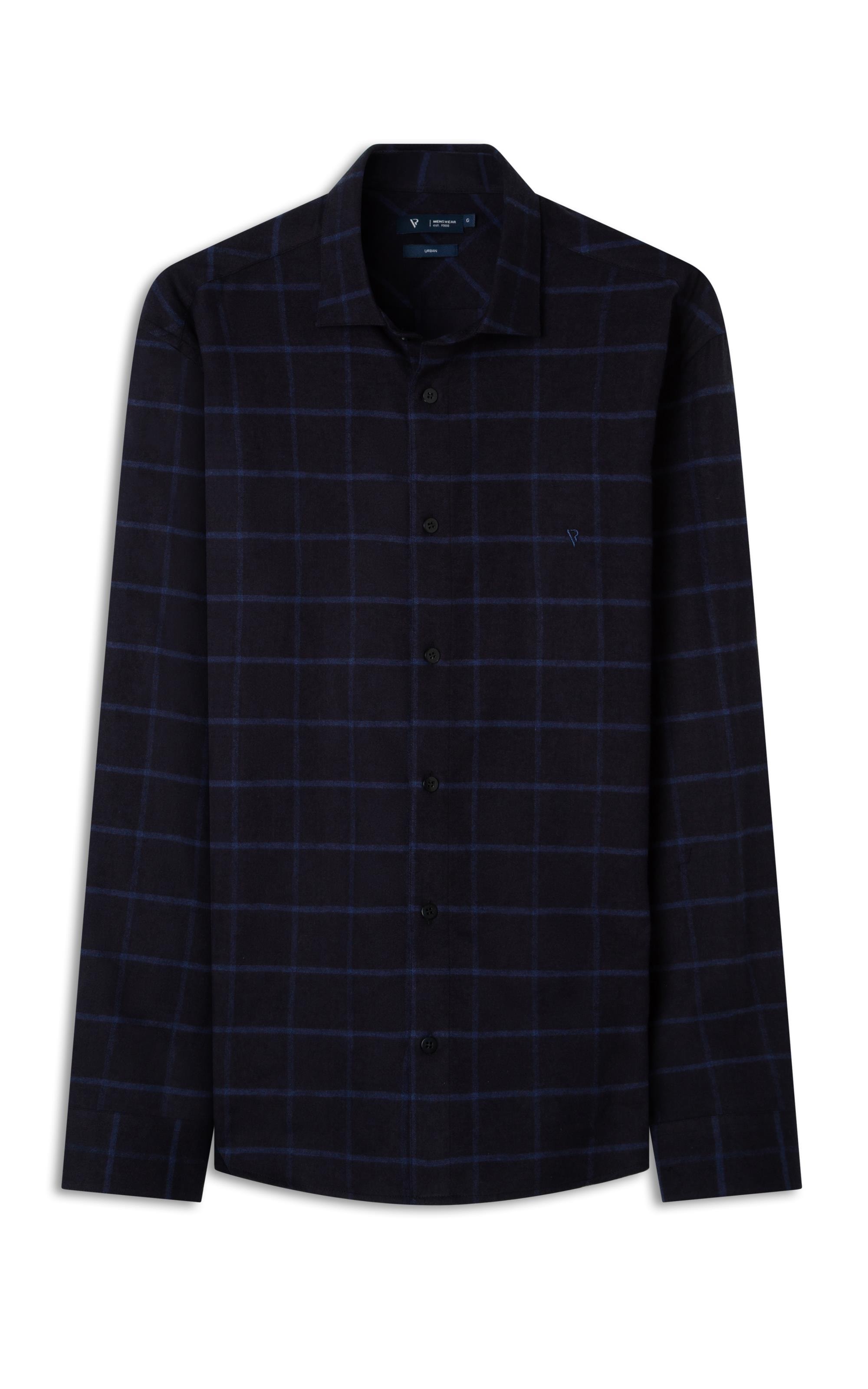 Camisa Flanela Quadriculada Taos Dark Navy