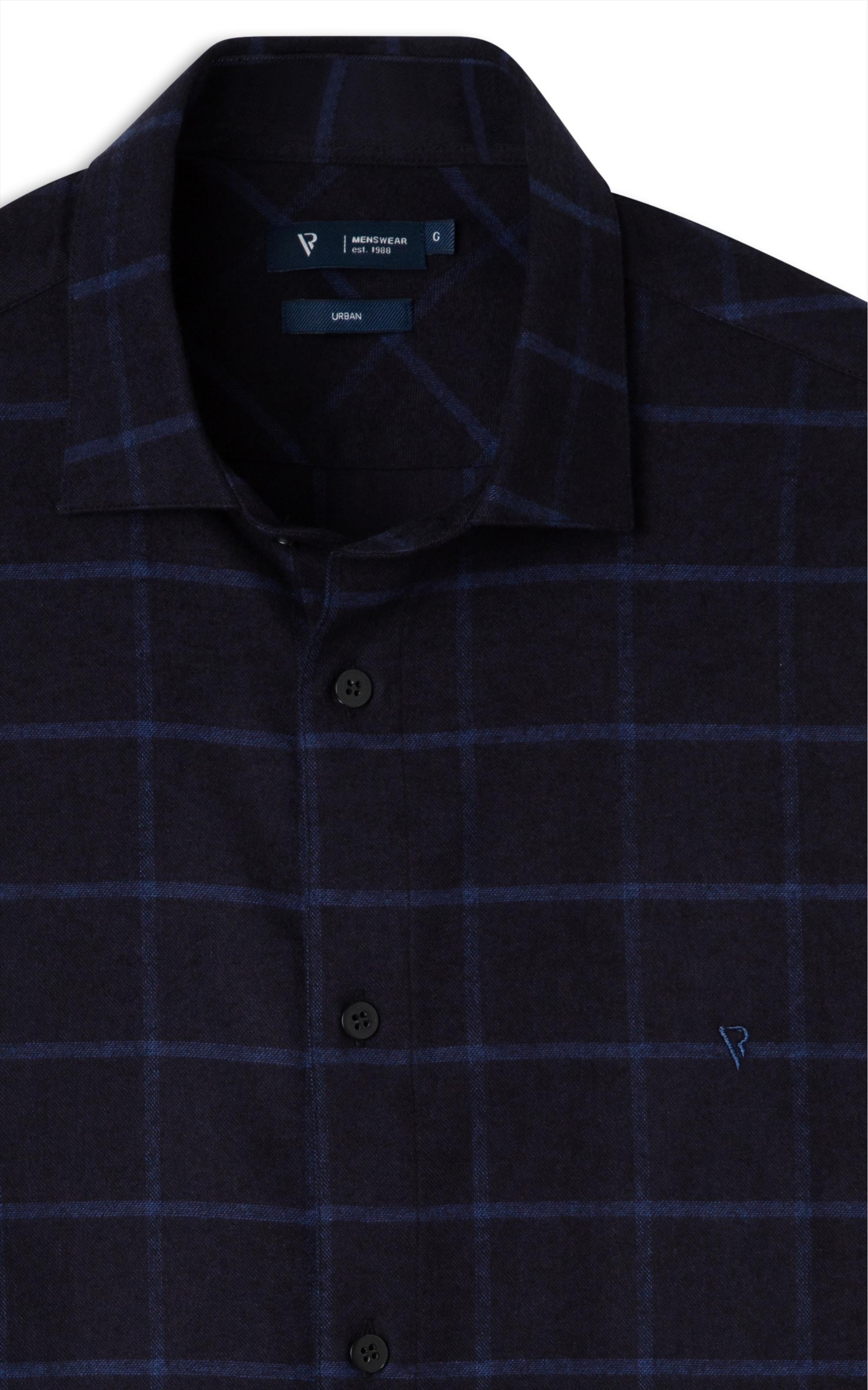 Camisa Flanela Quadriculada Taos Dark Navy