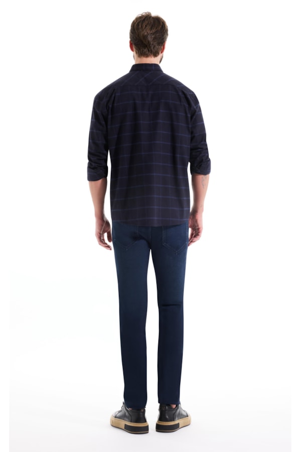 Camisa Flanela Quadriculada Taos Dark Navy