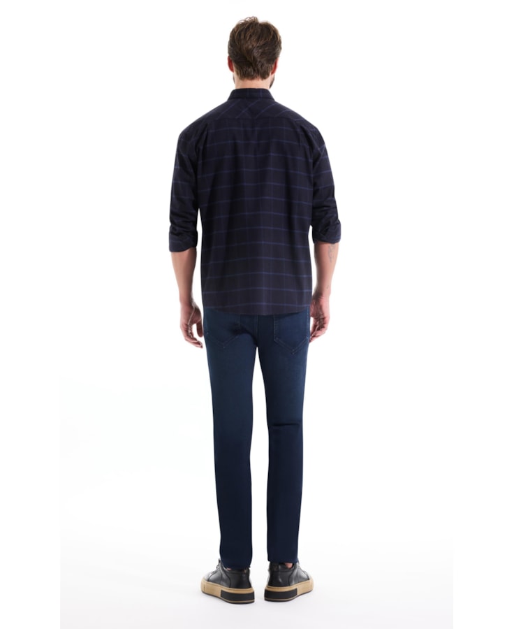 Camisa Flanela Quadriculada Taos Dark Navy