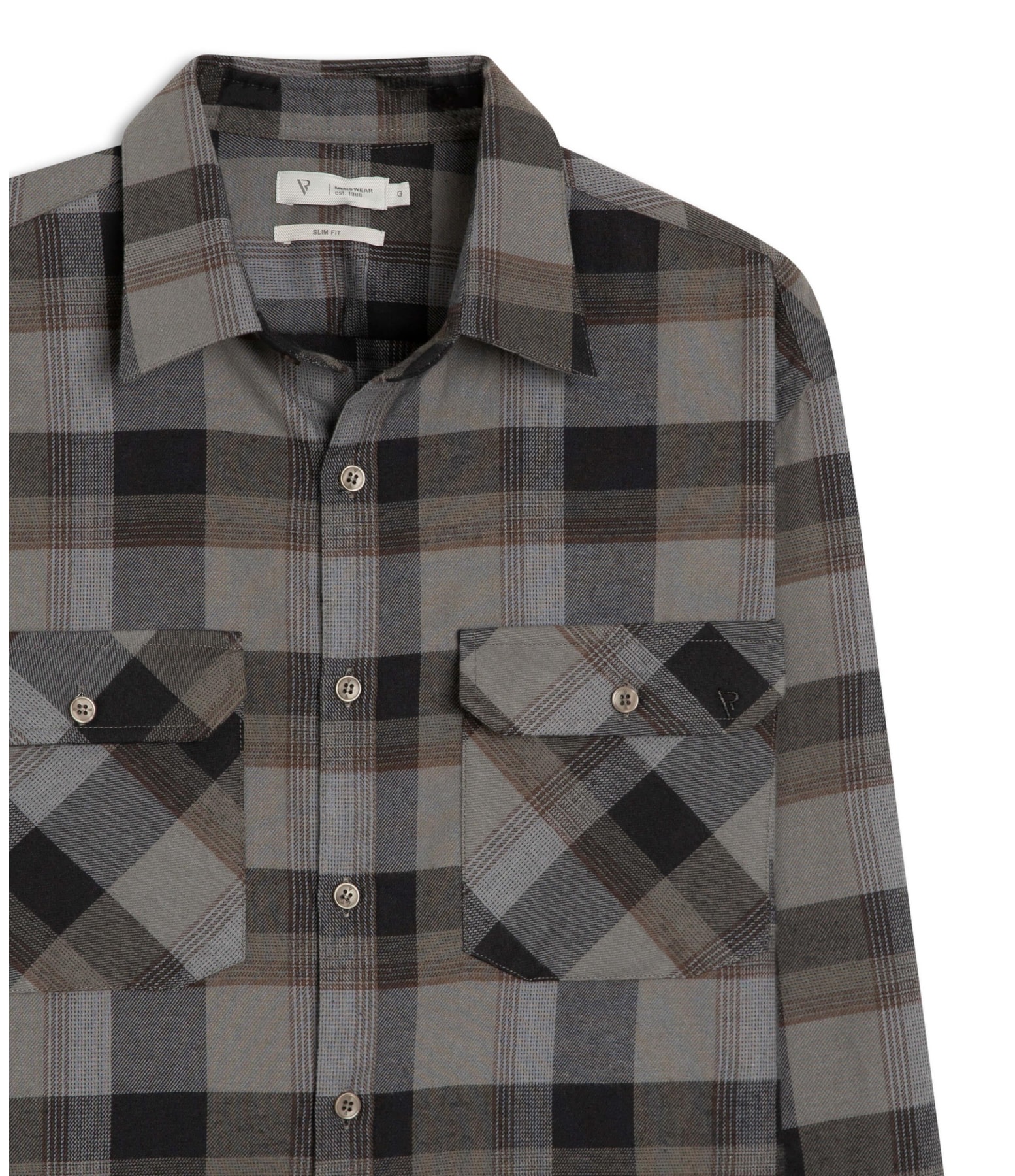 Camisa Flanela Slim Fit Grafite