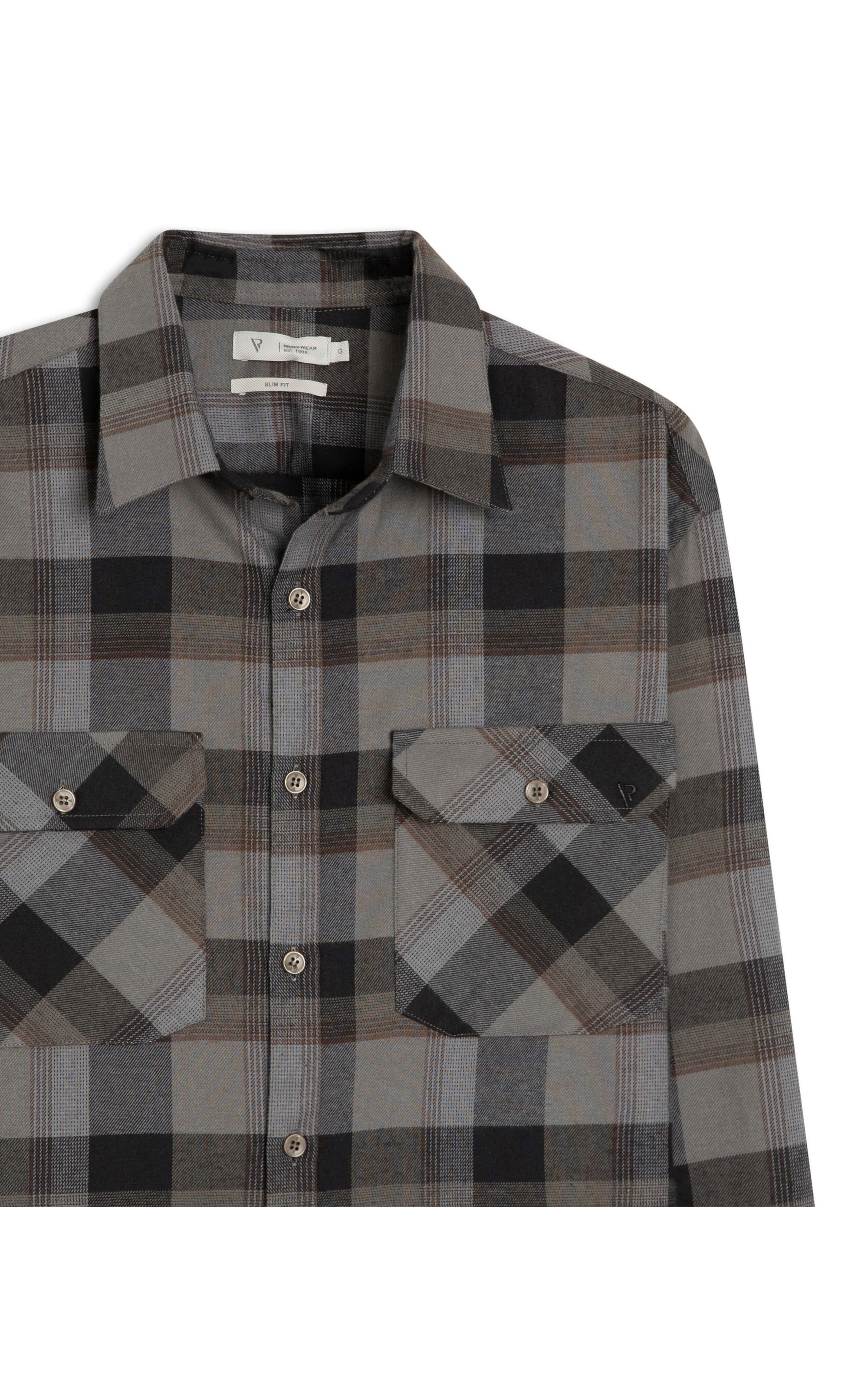 Camisa Flanela Slim Fit Grafite