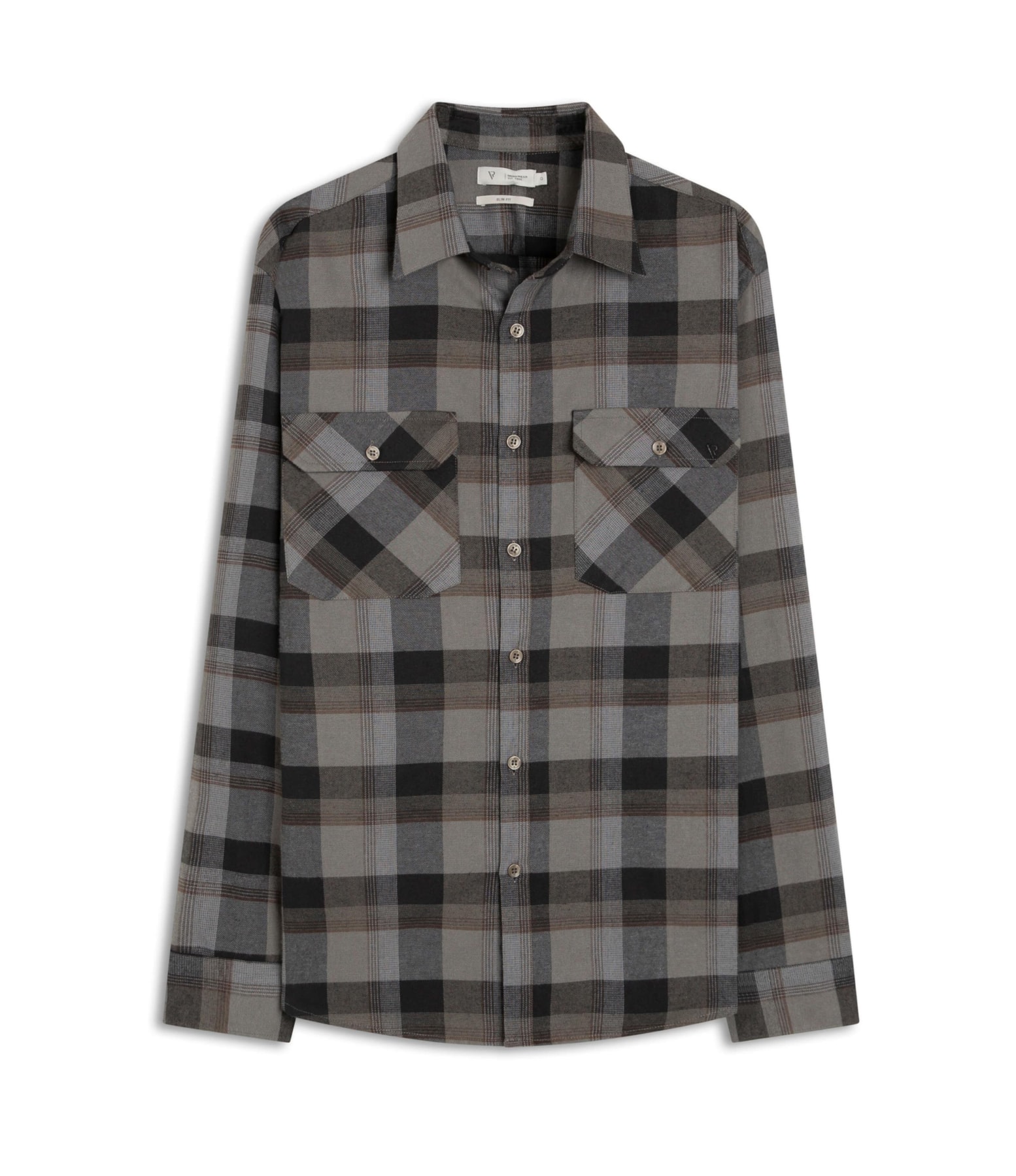 Camisa Flanela Slim Fit Grafite