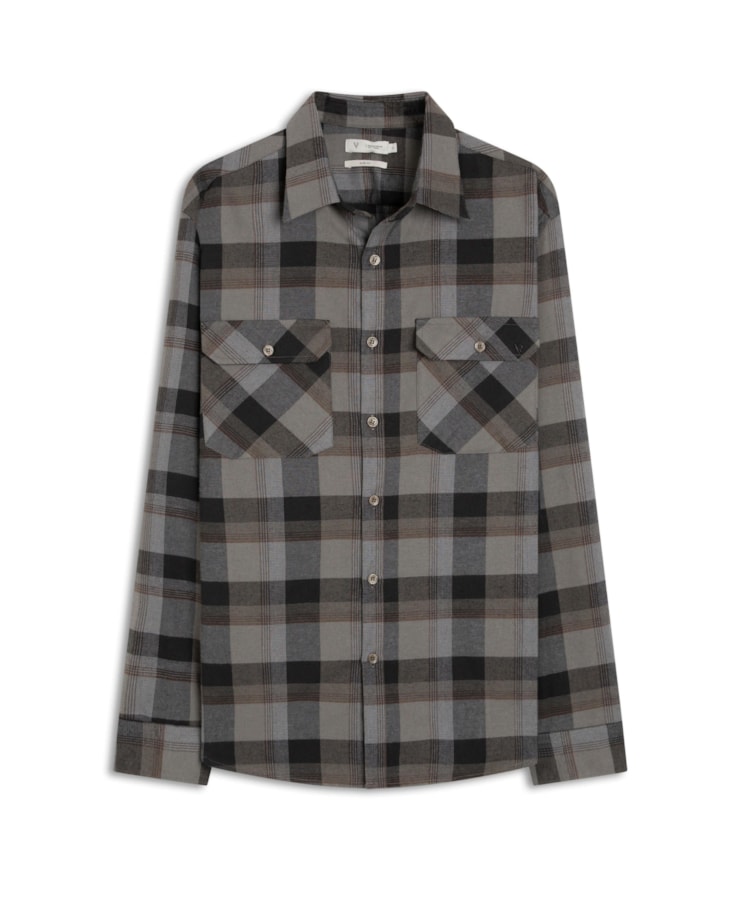 Camisa Flanela Slim Fit Grafite