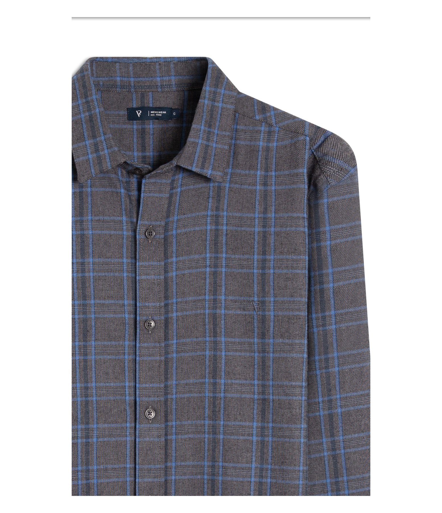 Camisa Flanela Wool Touch Nagano Cls Shan Cinza Medio