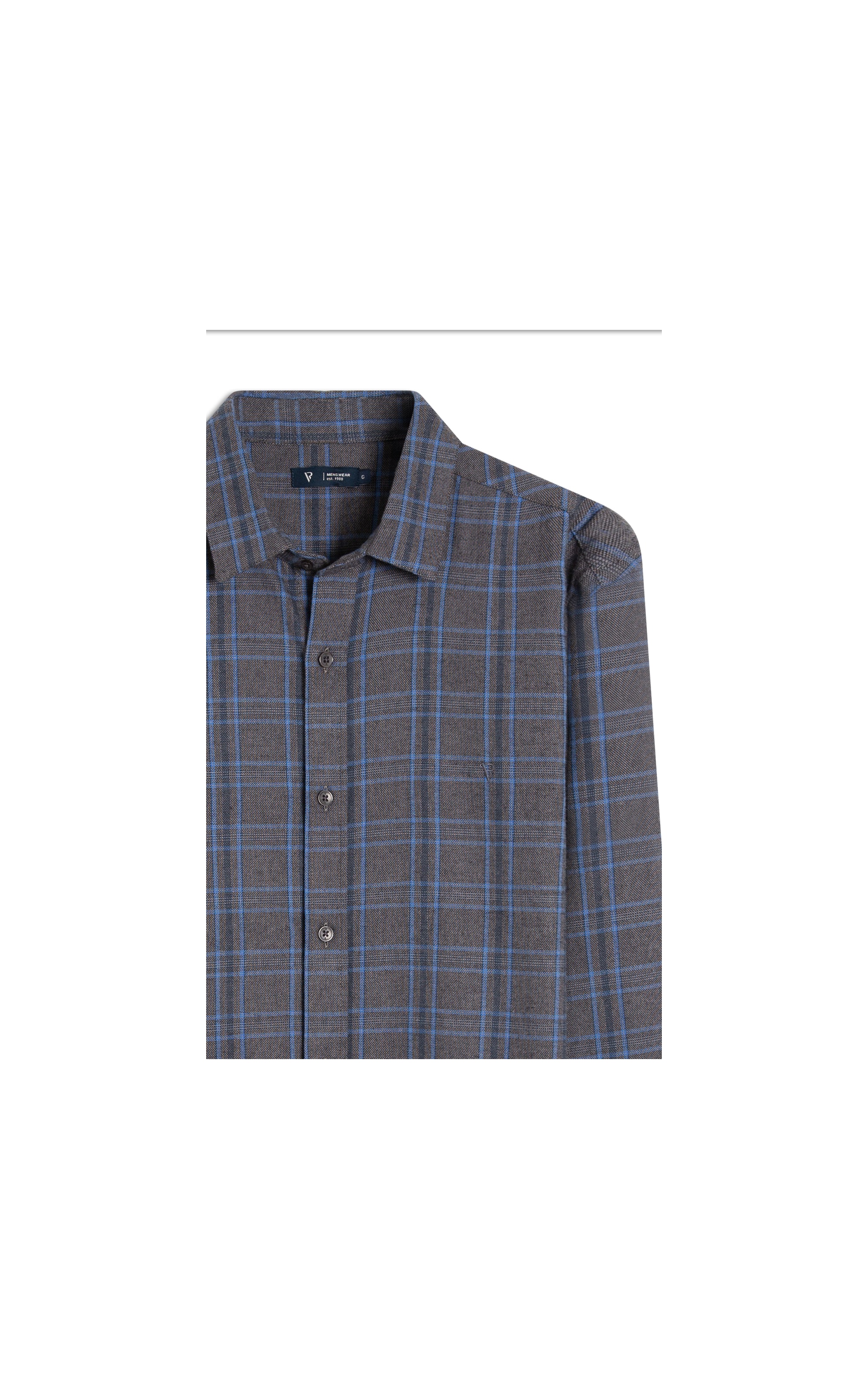 Camisa Flanela Wool Touch Nagano Cls Shan Cinza Medio