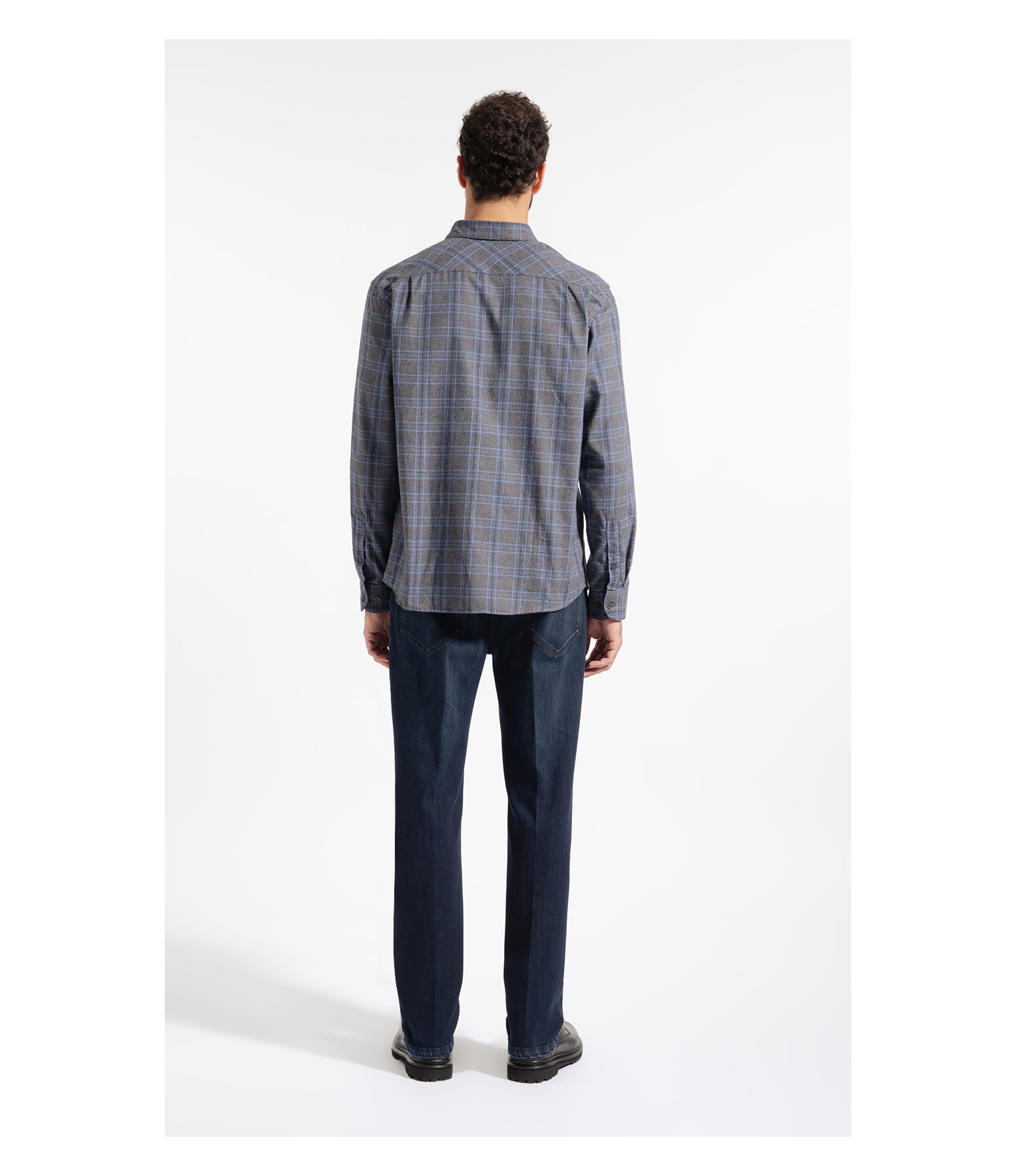 Camisa Flanela Wool Touch Nagano Cls Shan Cinza Medio