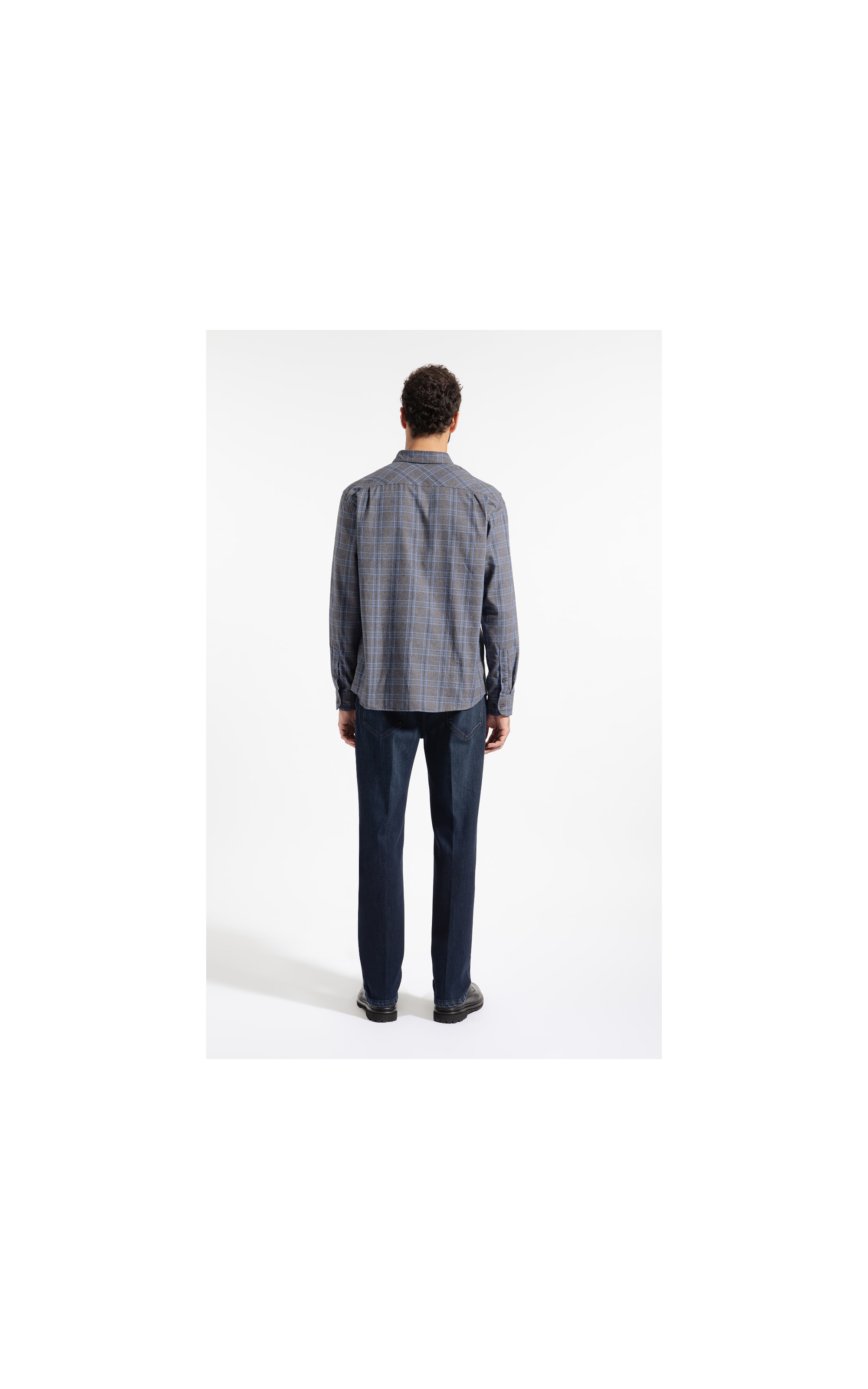 Camisa Flanela Wool Touch Nagano Cls Shan Cinza Medio