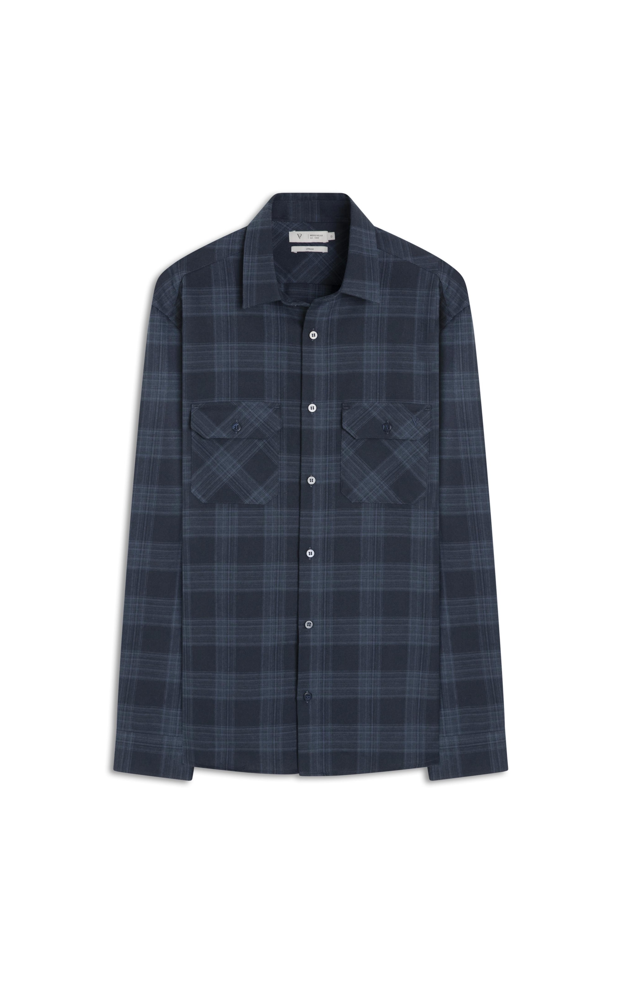 Camisa Flanela Wool Touch Waterford Pl Shangai Azul Jeans