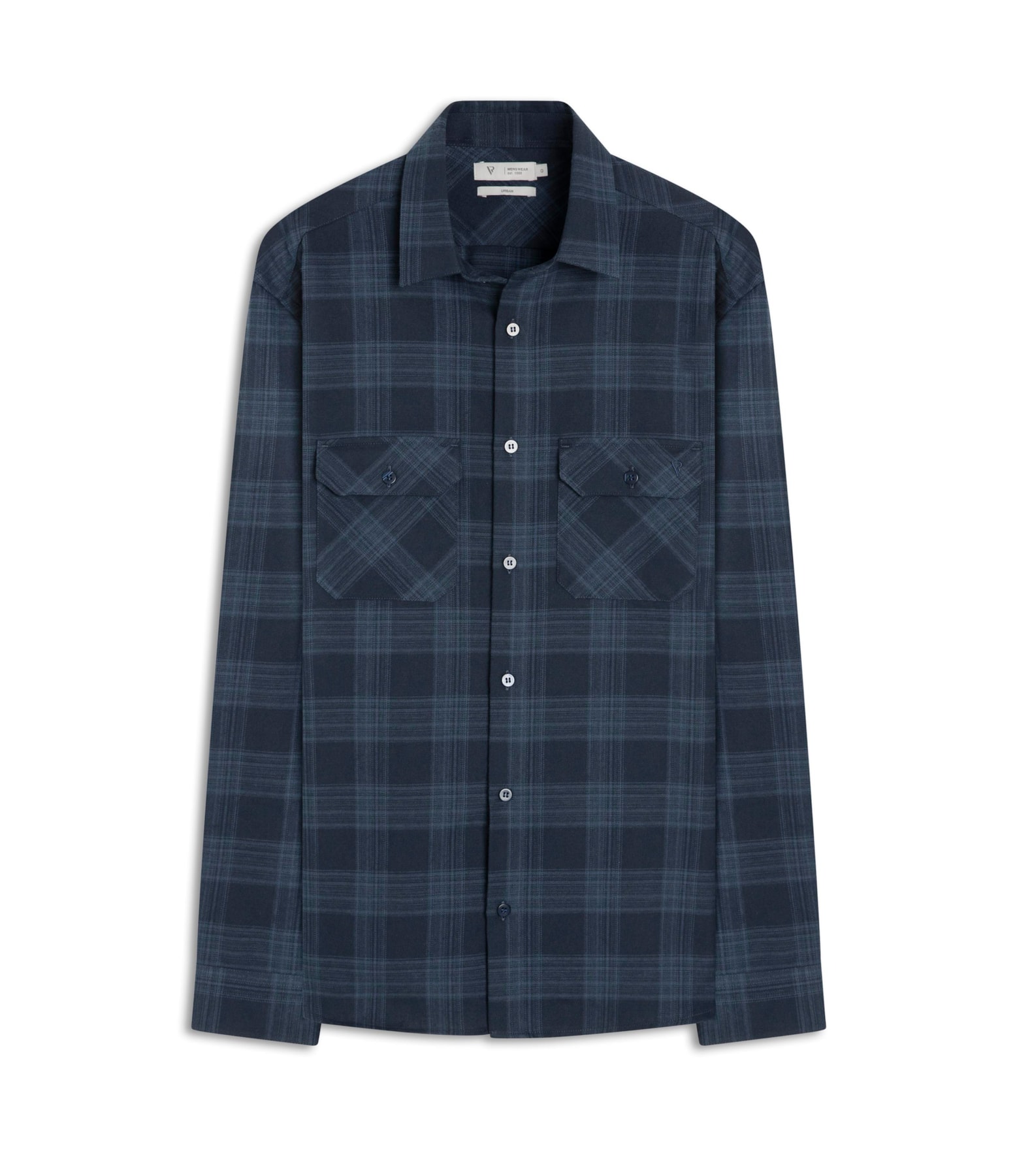 Camisa Flanela Wool Touch Waterford Pl Shangai Azul Jeans