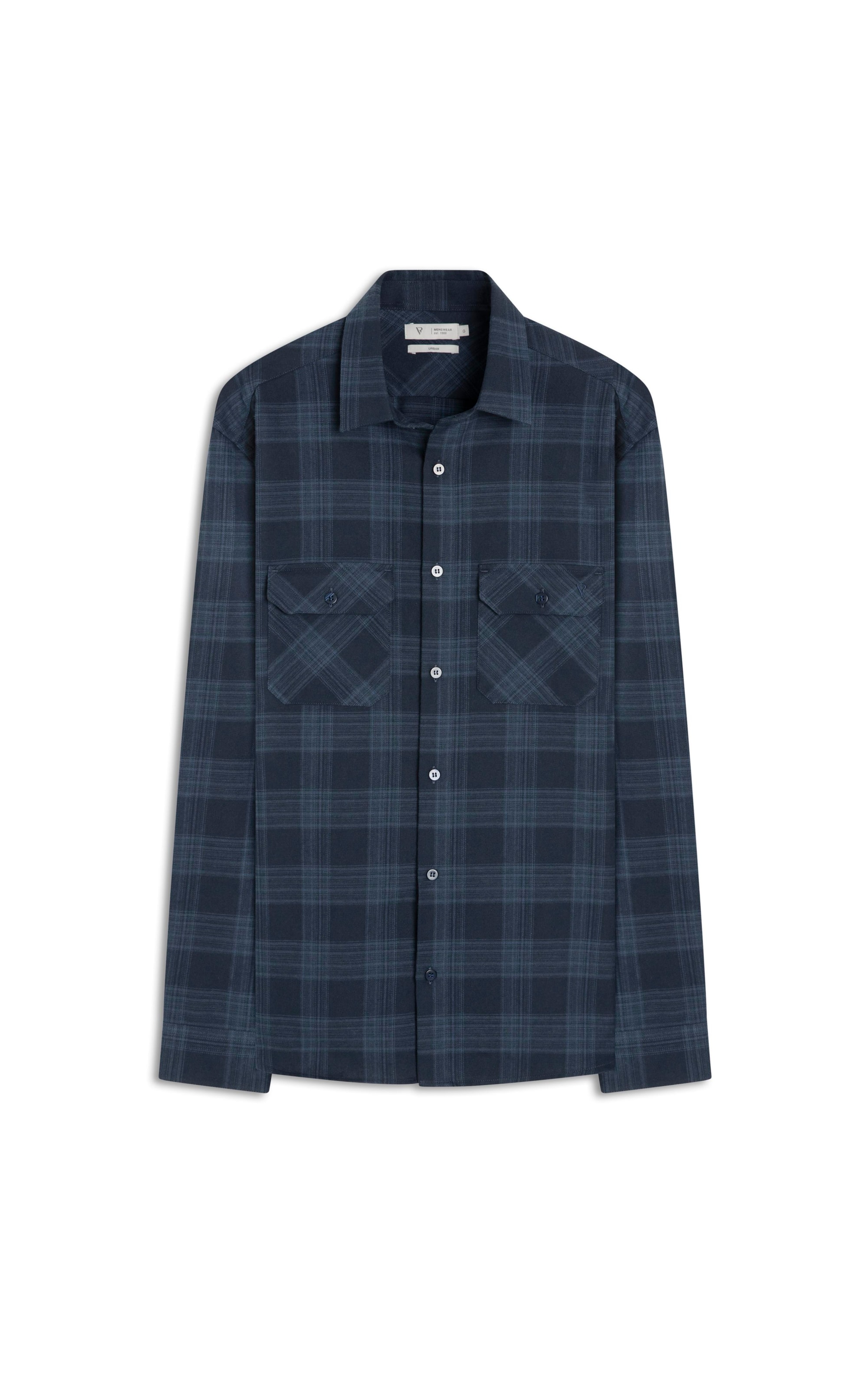 Camisa Flanela Wool Touch Waterford Pl Shangai Azul Jeans