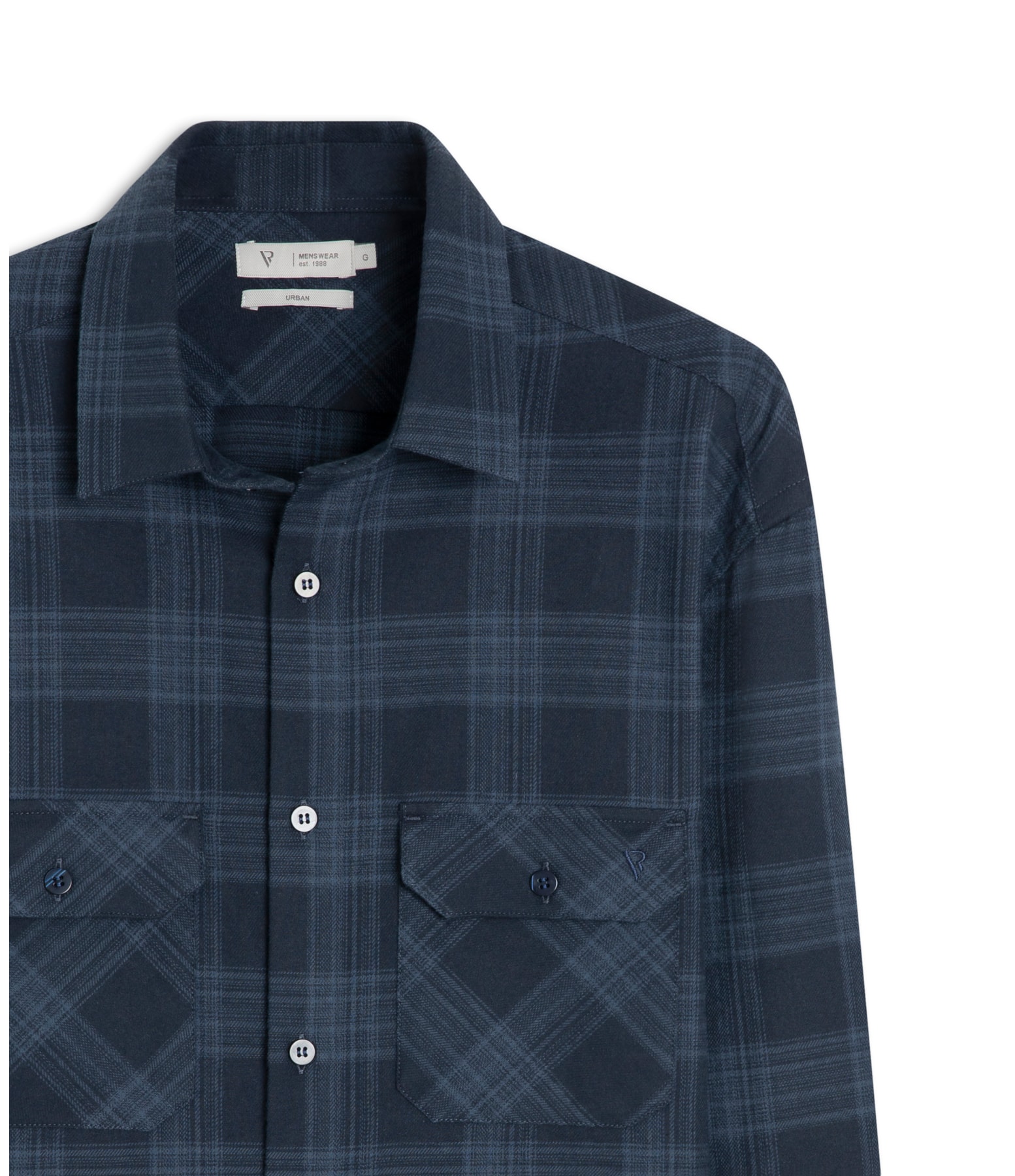 Camisa Flanela Wool Touch Waterford Pl Shangai Azul Jeans