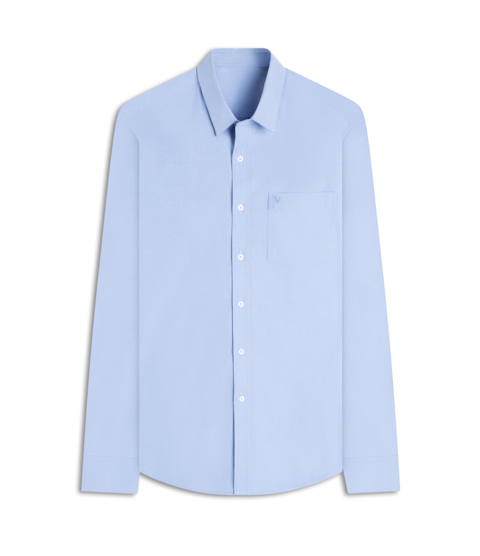 Camisa Galles Stretch Bolso Slim Shangai Azul Pervante