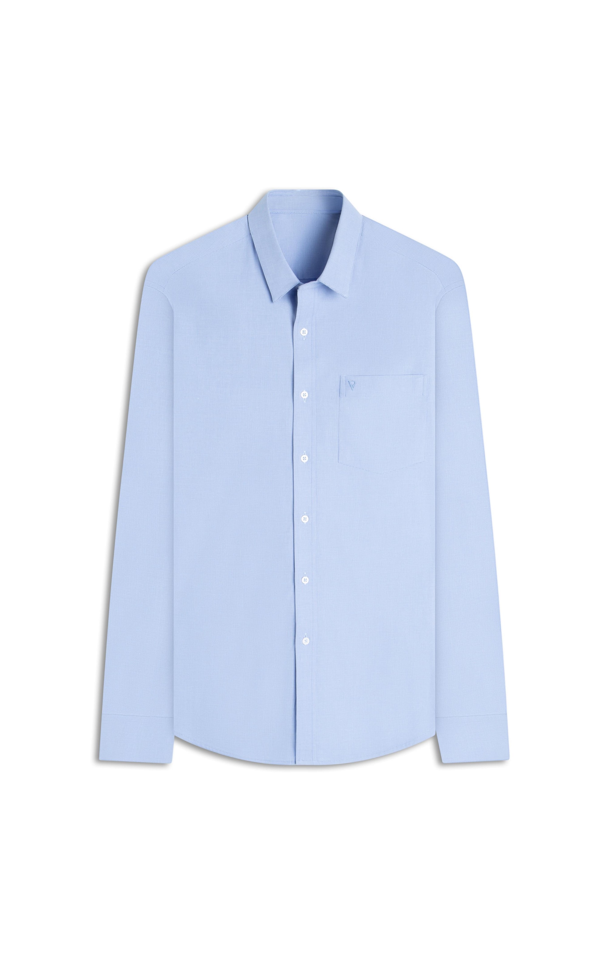 Camisa Galles Stretch Bolso Slim Shangai Azul Pervante