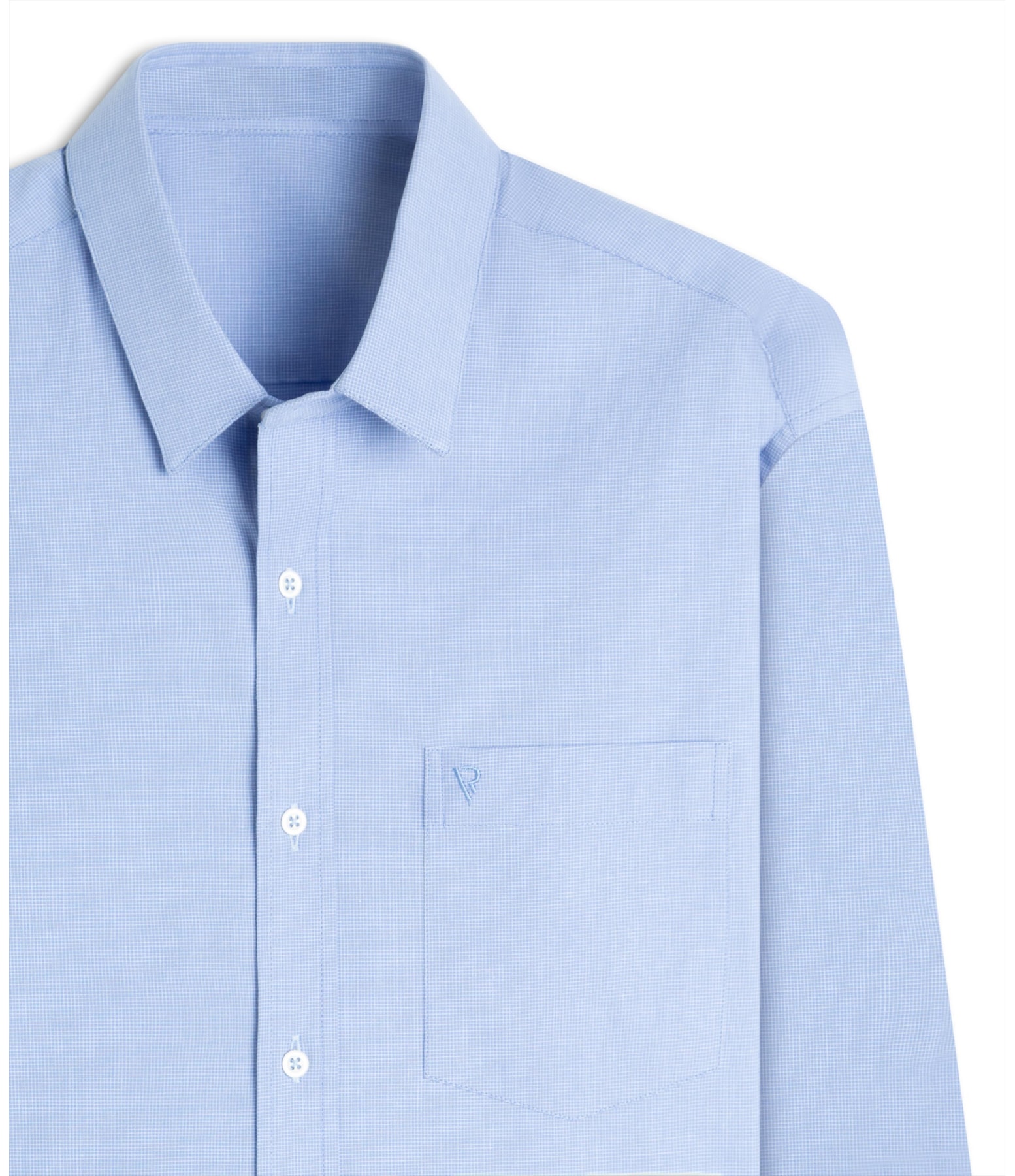 Camisa Galles Stretch Bolso Slim Shangai Azul Pervante