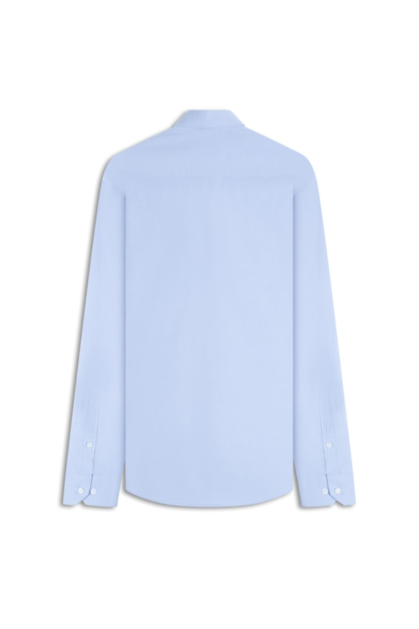 Camisa Galles Stretch Bolso Slim Shangai Azul Pervante