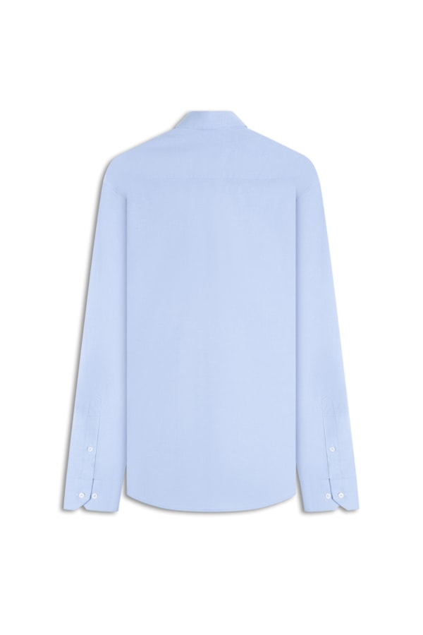 Camisa Galles Stretch Bolso Slim Shangai Azul Pervante