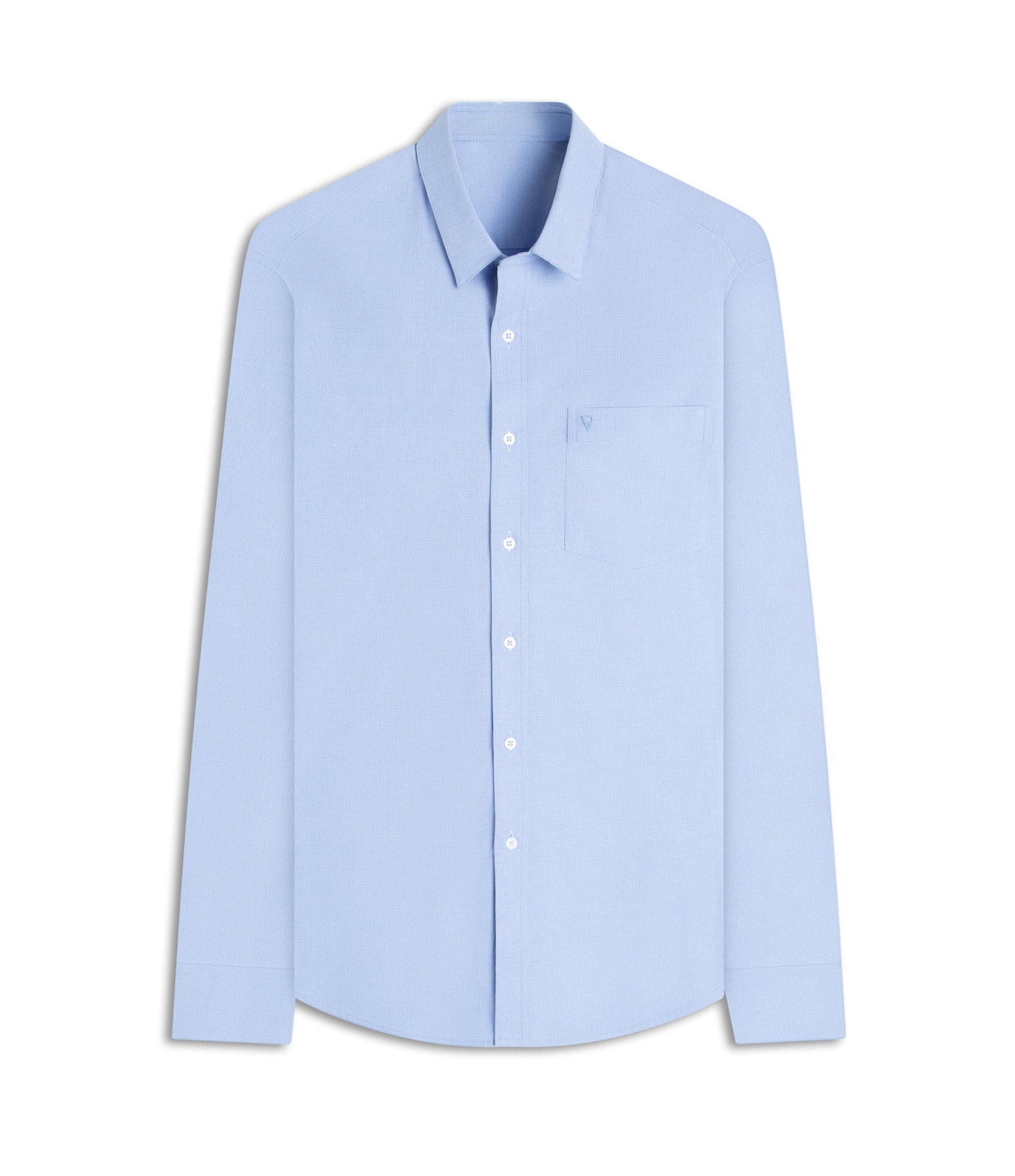 Camisa Galles Stretch Bolso Slim Shangai Azul Pervante
