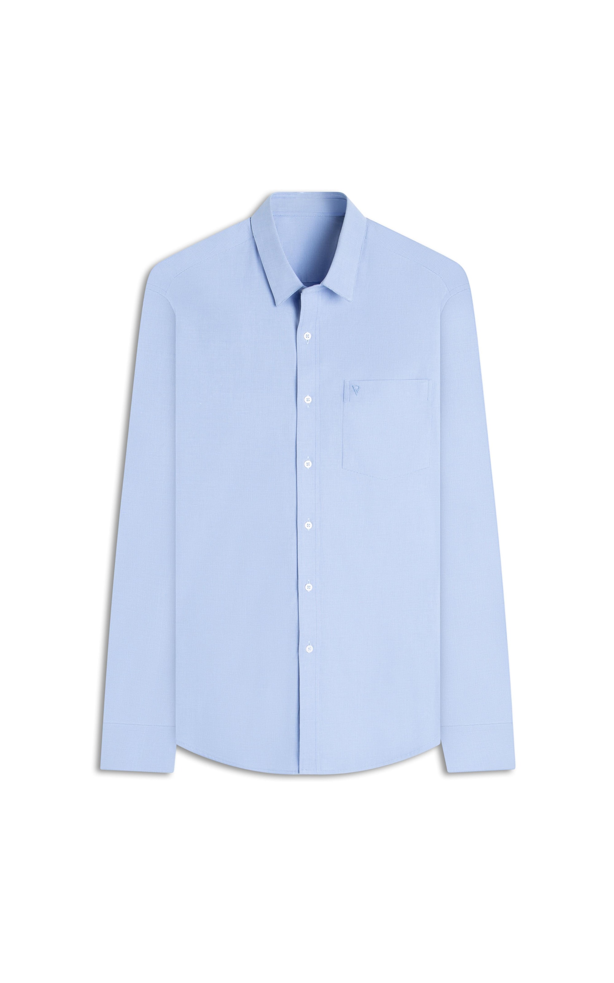 Camisa Galles Stretch Bolso Slim Shangai Azul Pervante