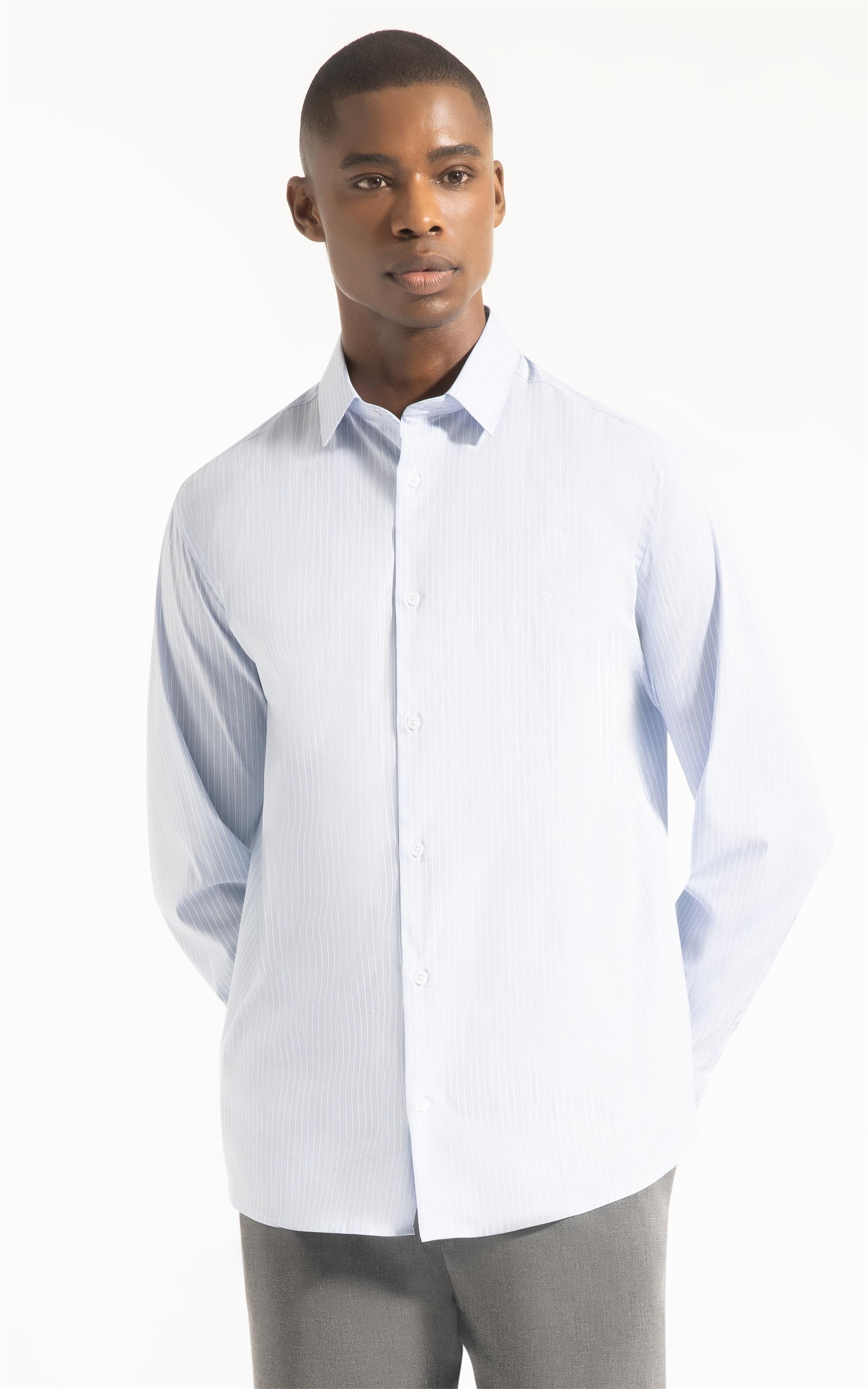 Camisa Glace Slim Shangai Azul Claro
