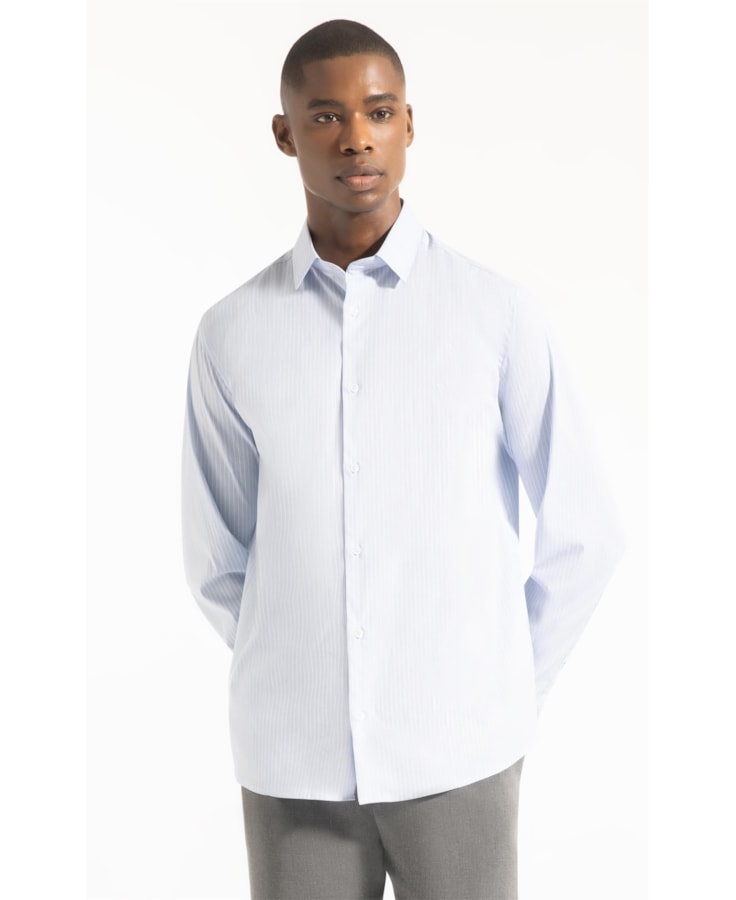Camisa Glace Slim Shangai Azul Claro