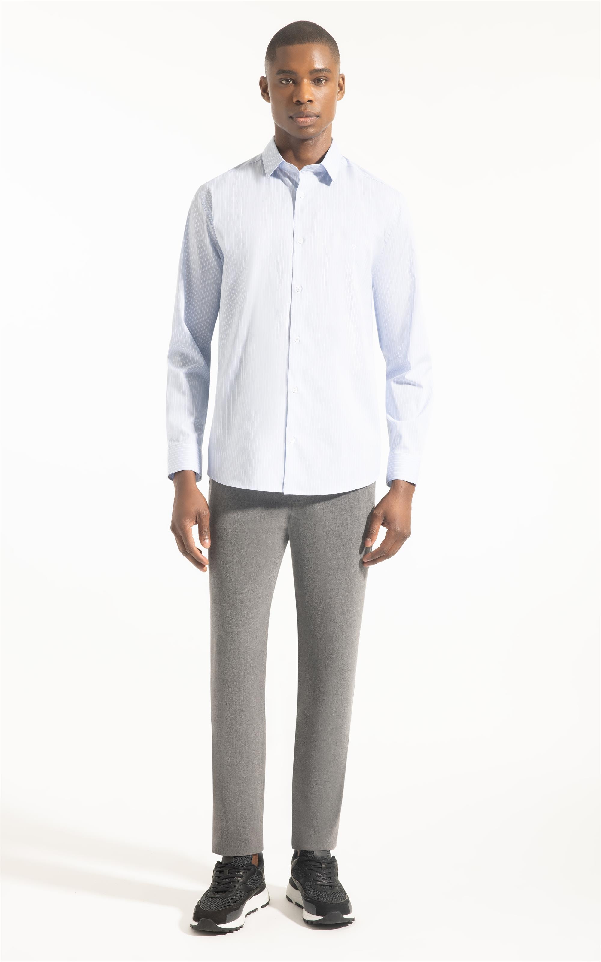 Camisa Glace Slim Shangai Azul Claro