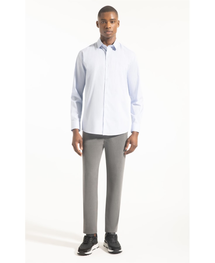 Camisa Glace Slim Shangai Azul Claro