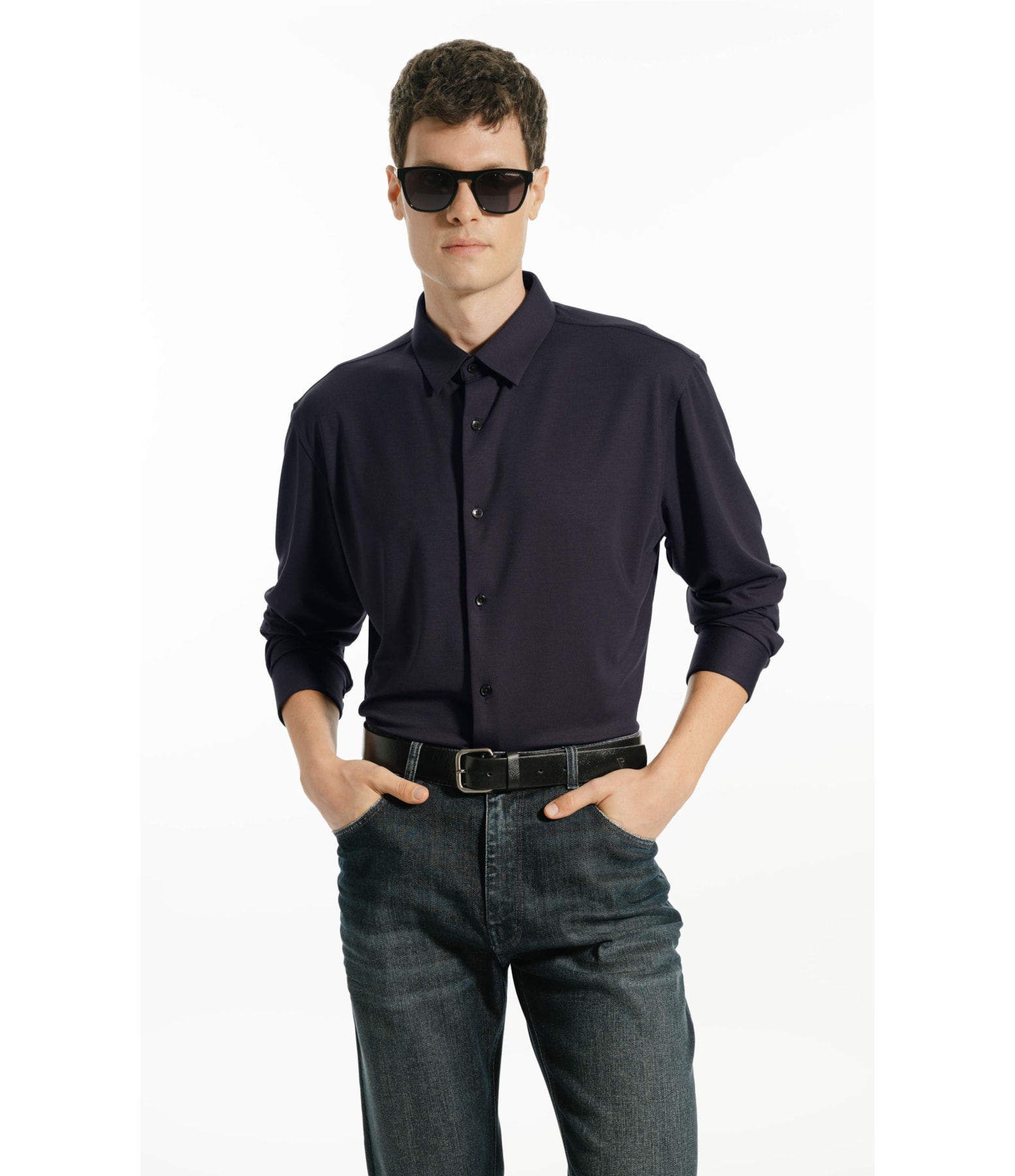Camisa Jersey Twill Slim St Ml  Plumbo