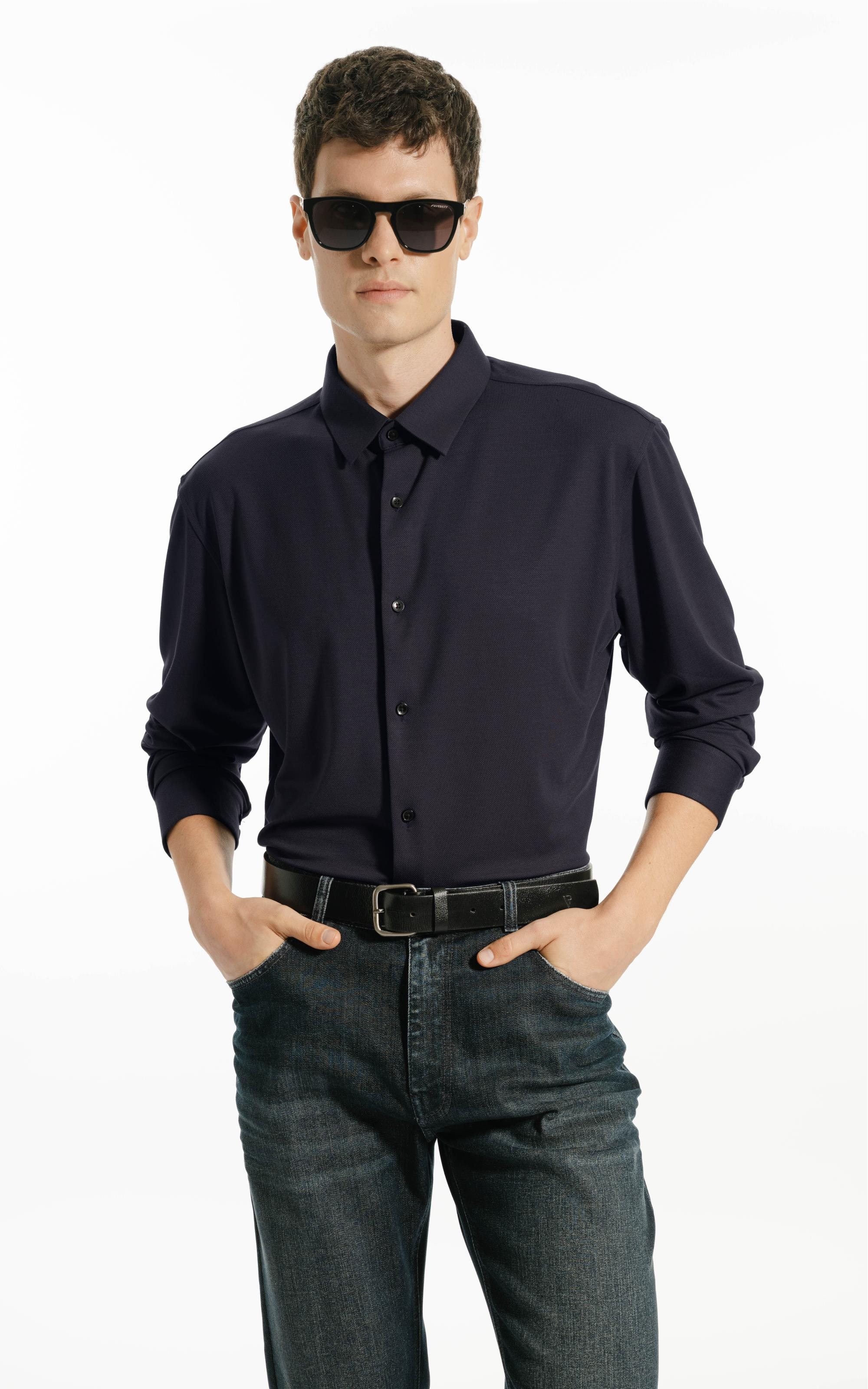 Camisa Jersey Twill Slim St Ml  Plumbo