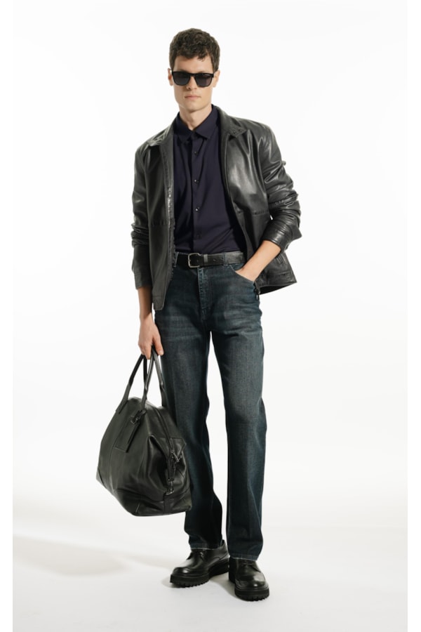 Camisa Jersey Twill Slim St Ml  Plumbo