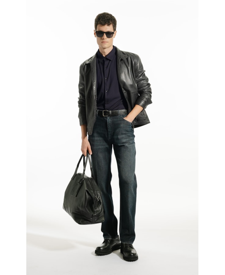 Camisa Jersey Twill Slim St Ml  Plumbo