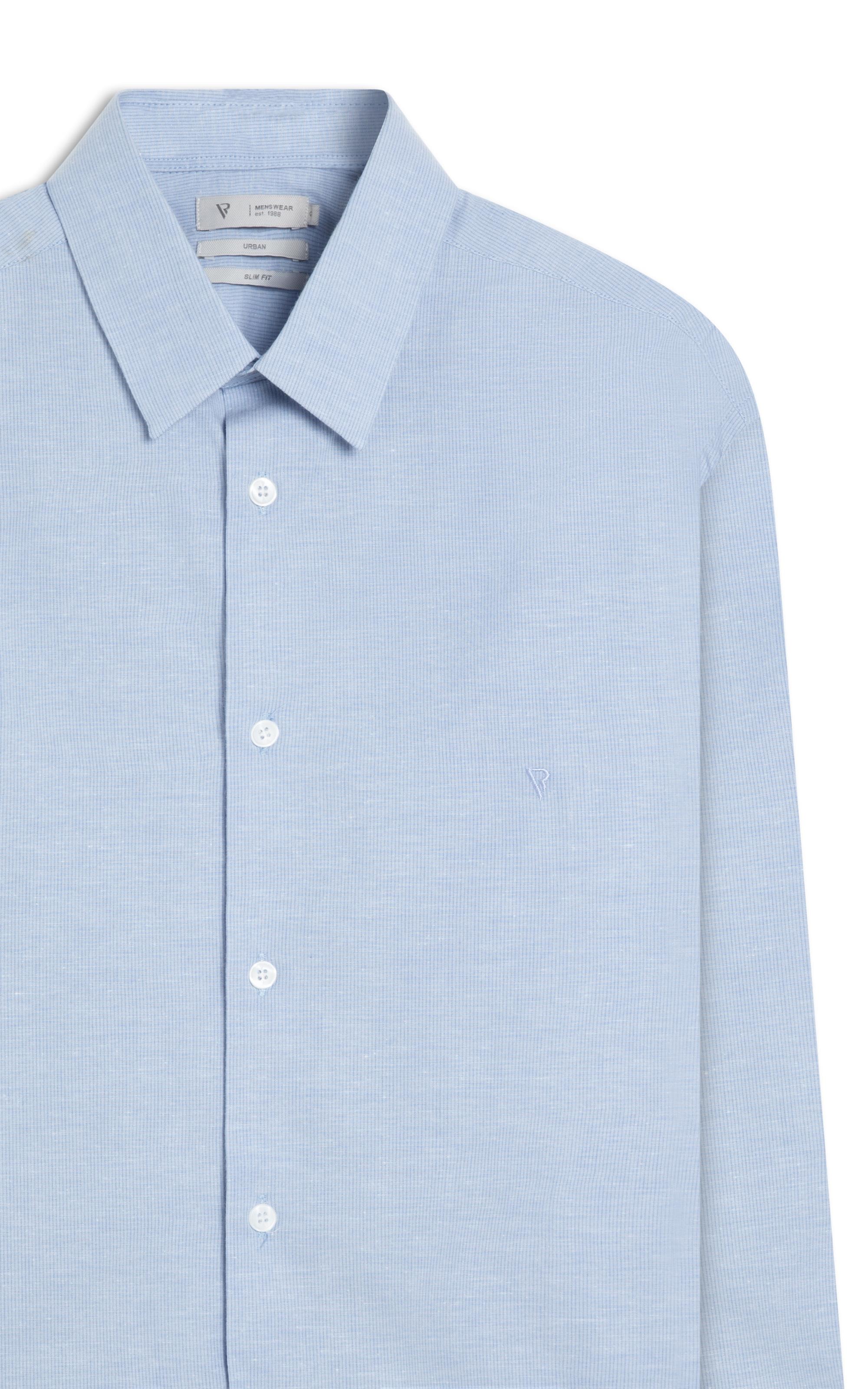 Camisa Liara Str Mic Lis Roma Sl Pirl Azul Pervante