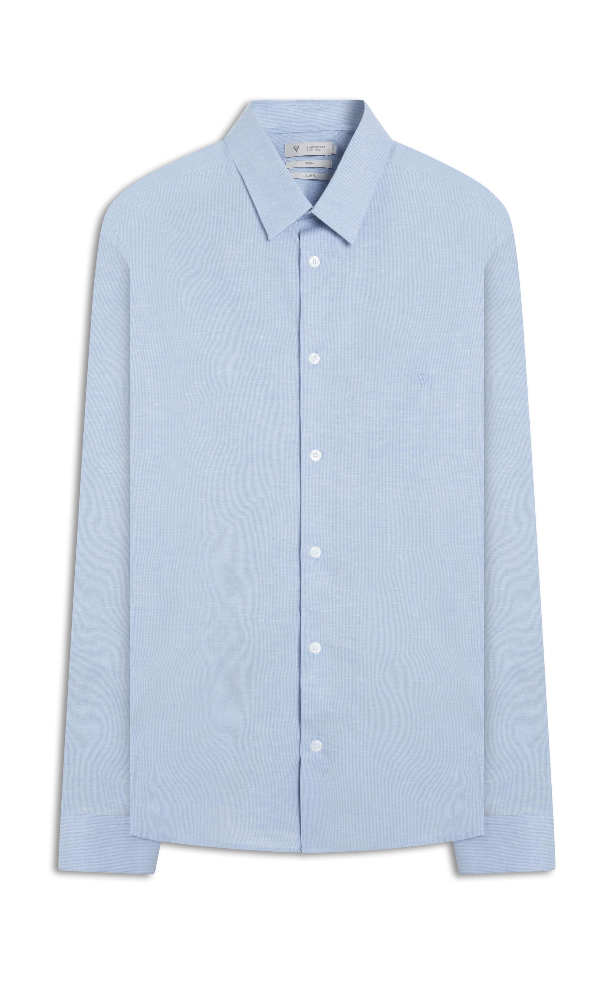 Camisa Liara Str Mic Lis Roma Sl Pirl Azul Pervante