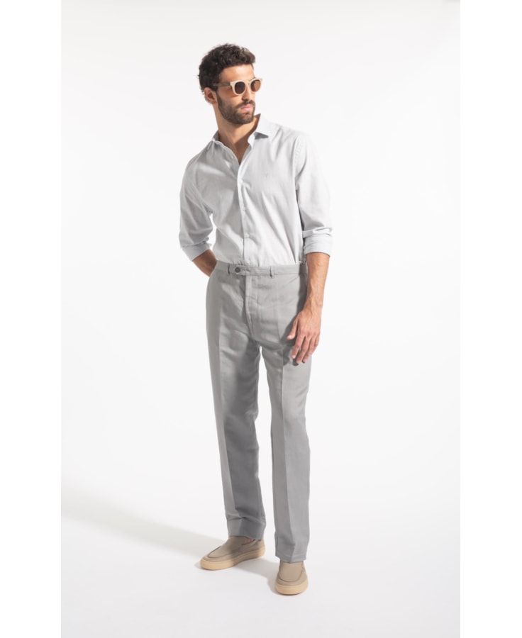 Camisa Like Classic New Italian Cinza Claro