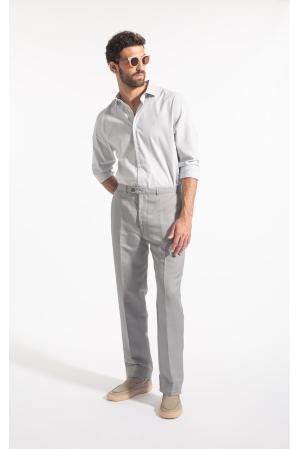 Camisa Like Classic New Italian Cinza Claro