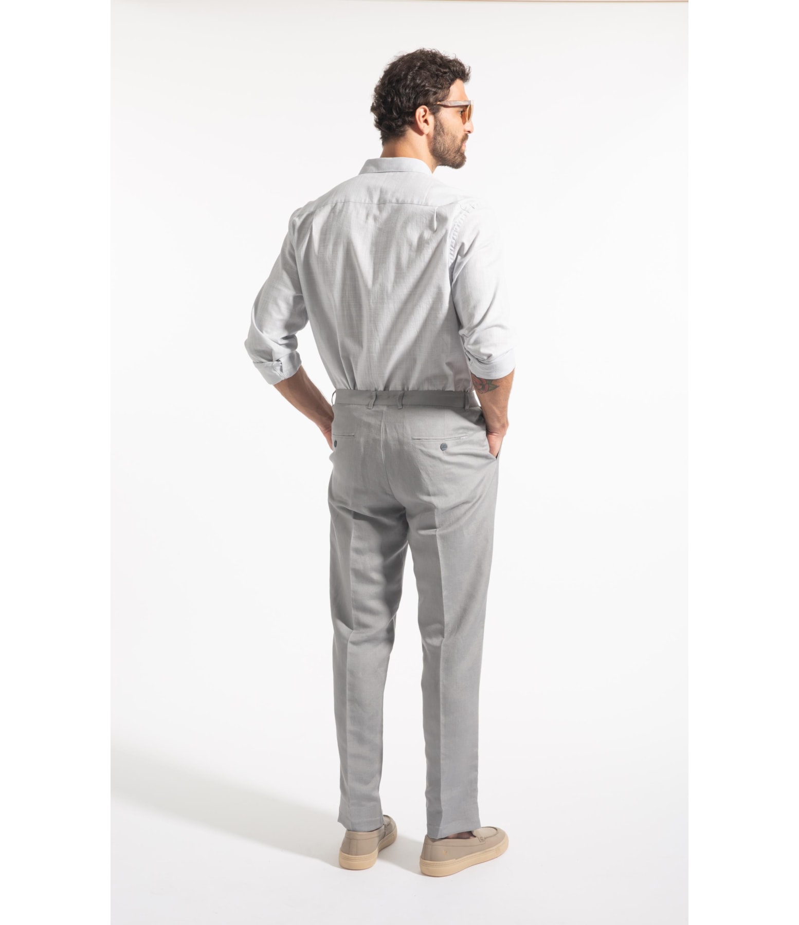 Camisa Like Classic New Italian Cinza Claro