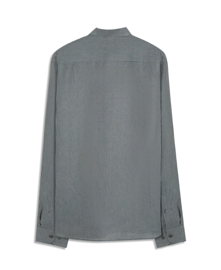Camisa Linen Blend Ft Classic Button Down Pkt m Dark Navy                               