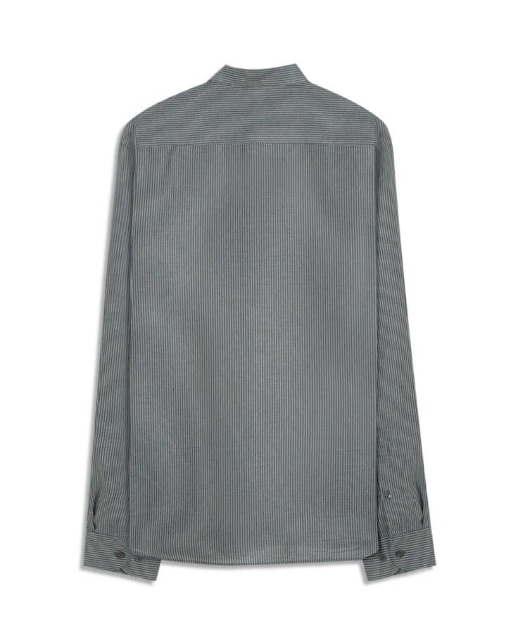 Camisa Linen Blend Ft Classic Button Down Pkt m Dark Navy                               