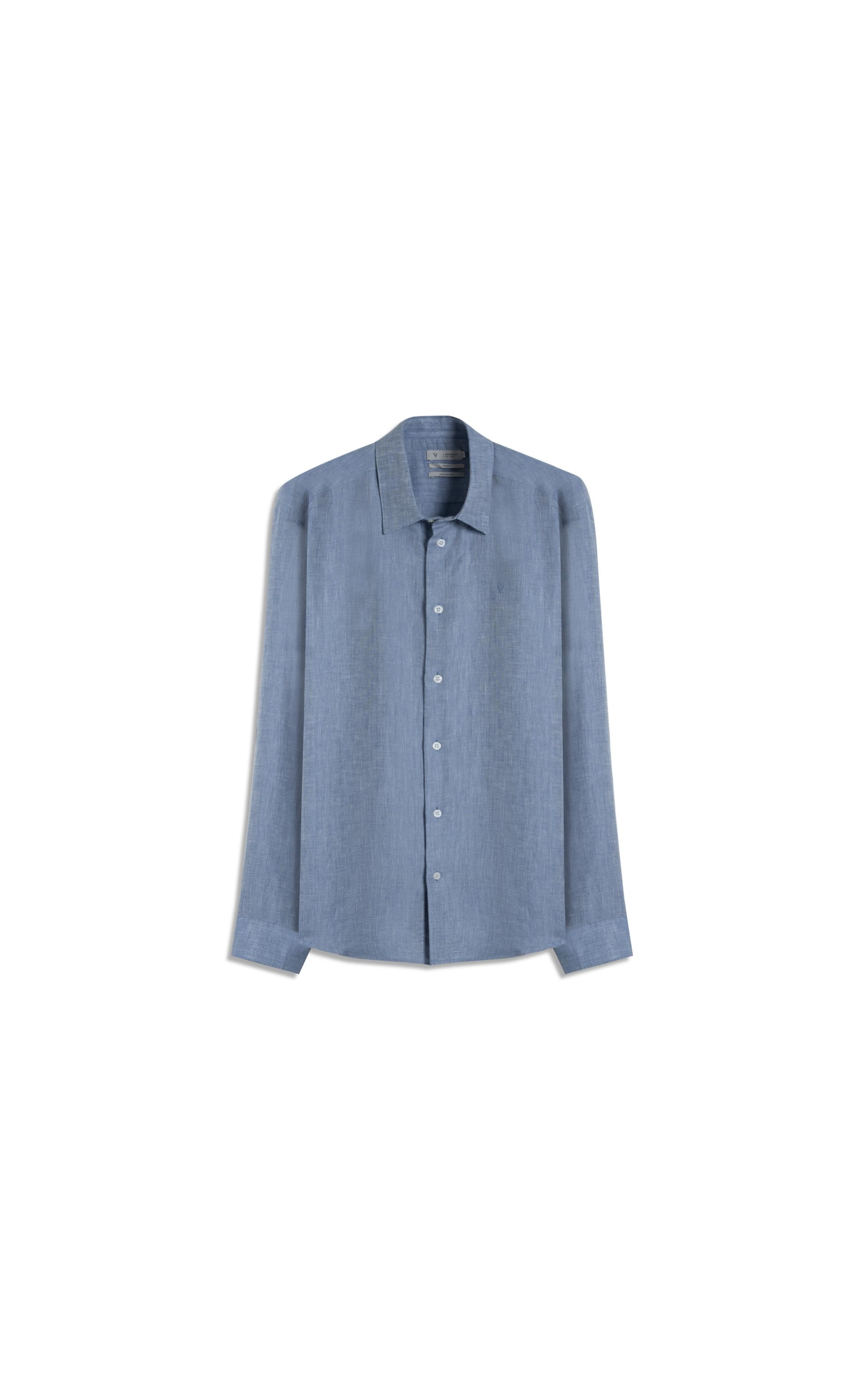Camisa Linen Blend Ft Classic Shangai Ml Marinho