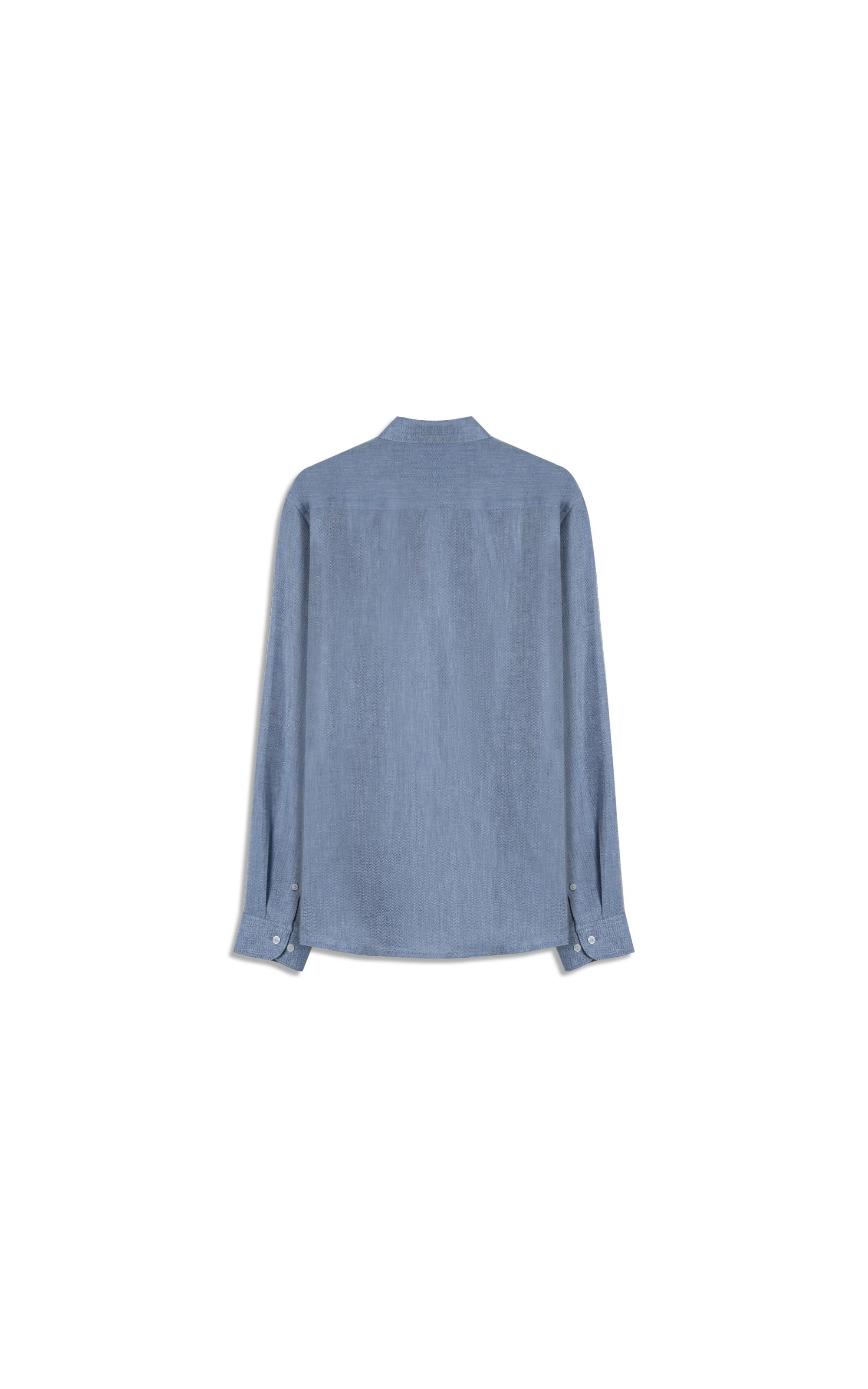 Camisa Linen Blend Ft Classic Shangai Ml Marinho