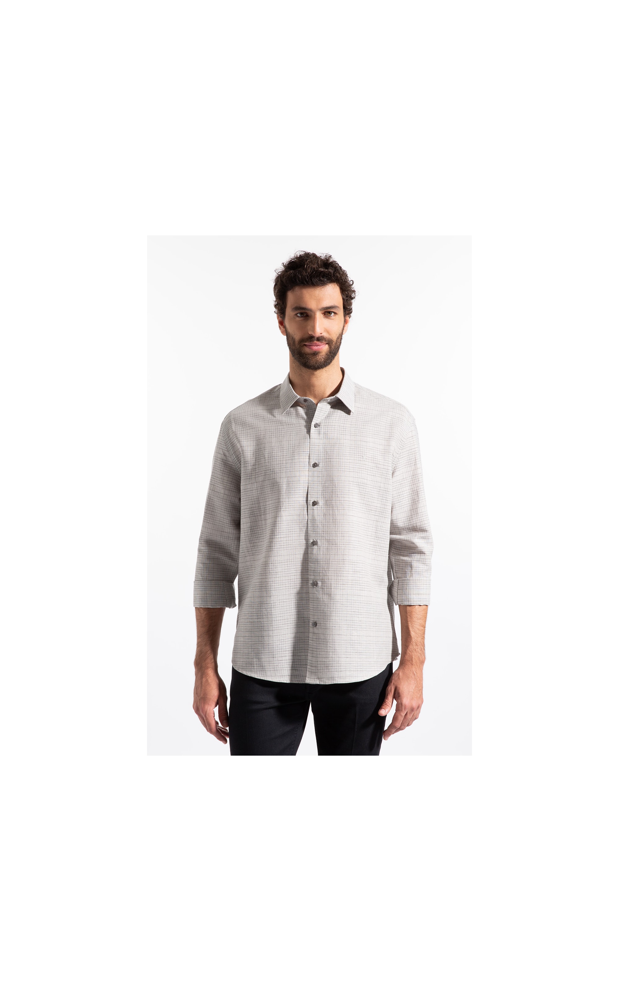 Linen Blend Ft Donnas Classic Irish Ml Cinza Claro